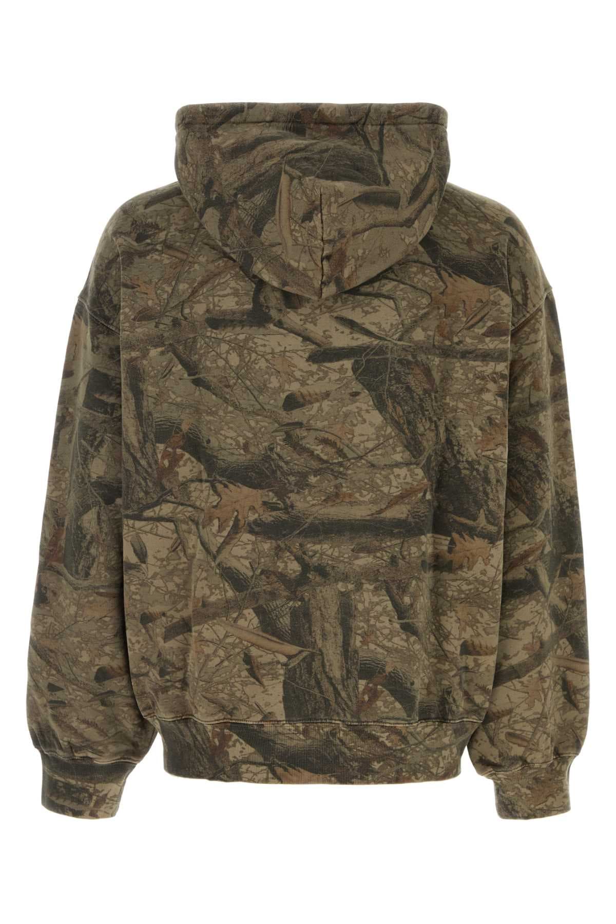 Printed cotton Hooded Feather Tree Sweat - мініатюра 2