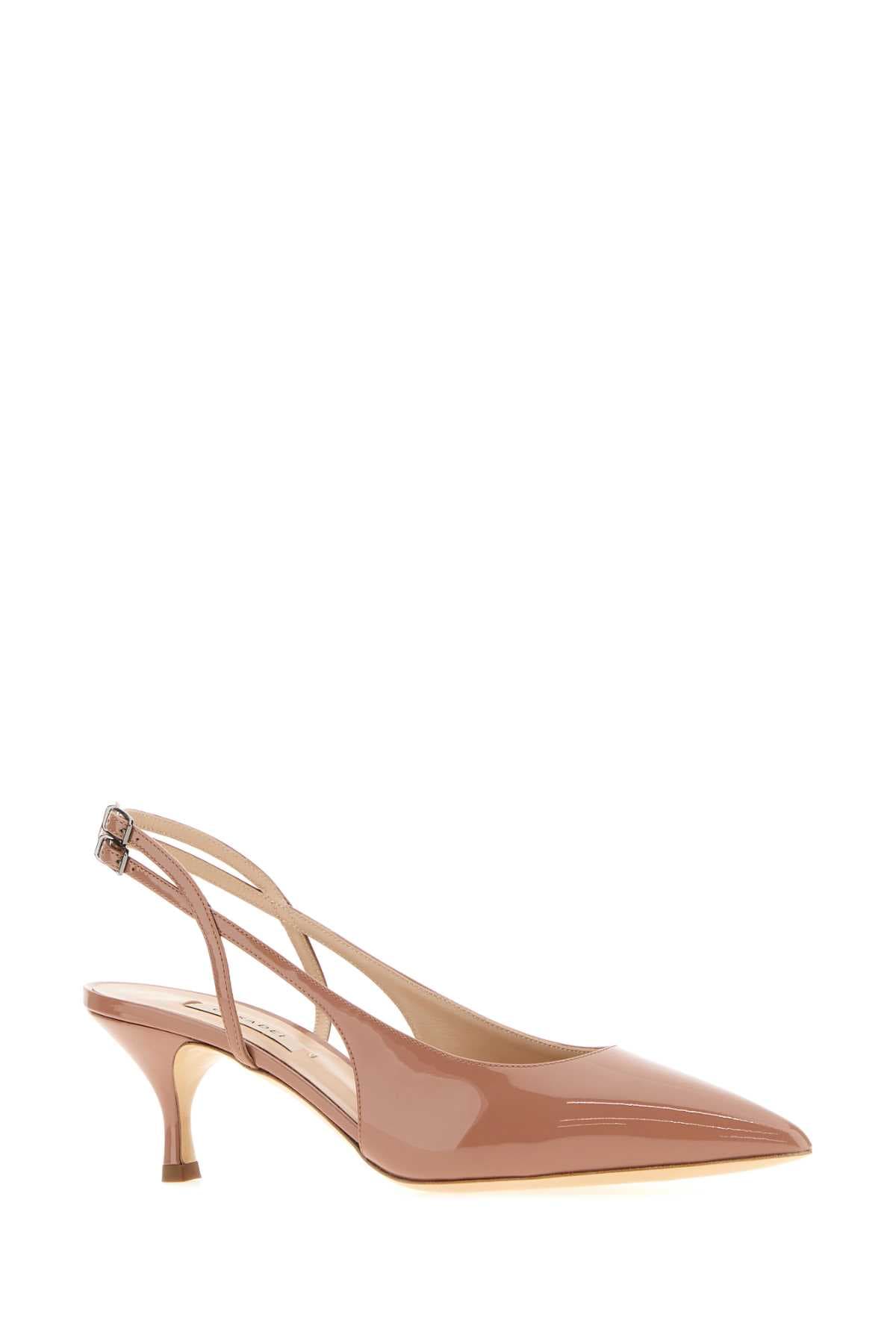 Antiqued pink leather Giulia pumps - мініатюра 2