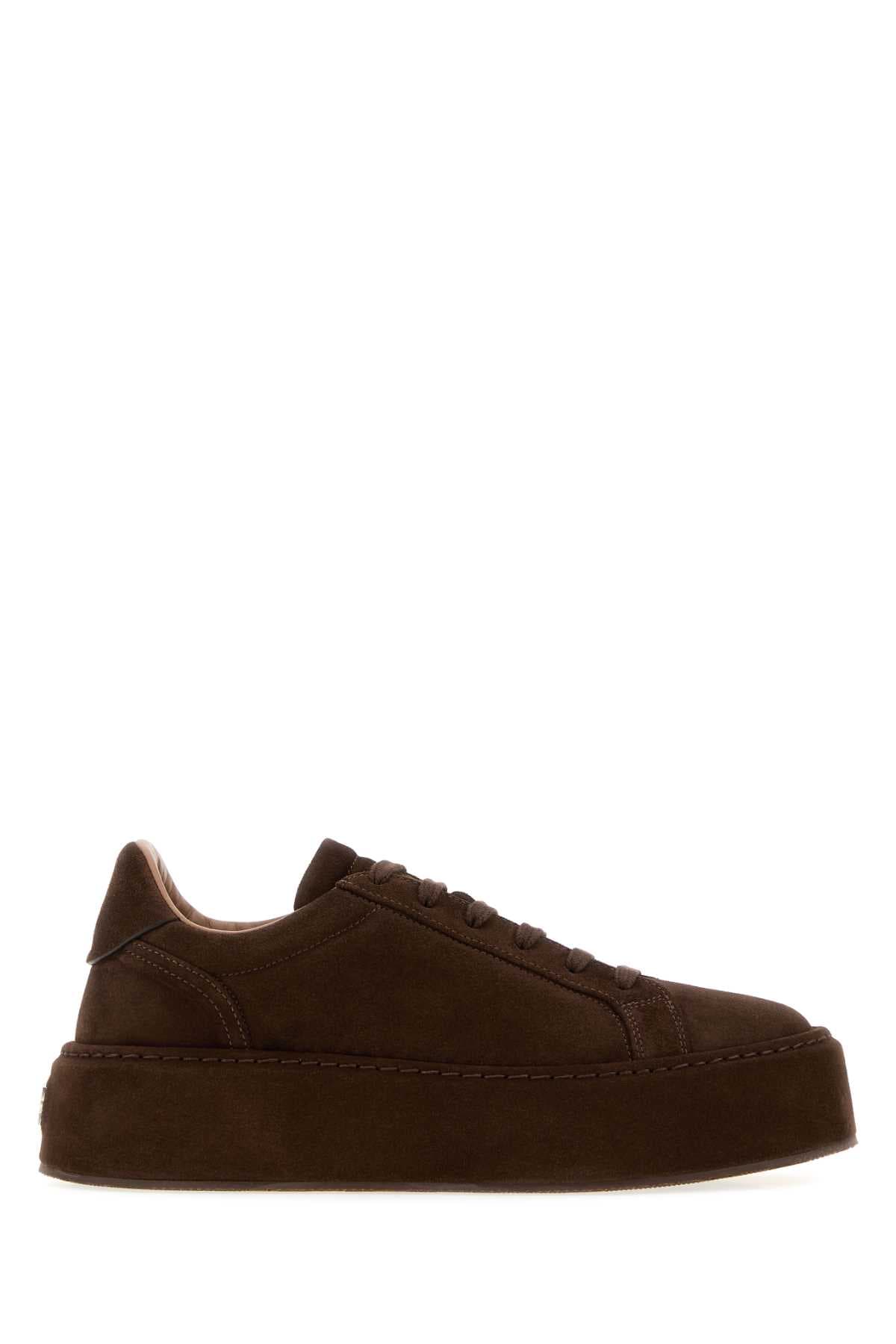 Brown suede sneakers