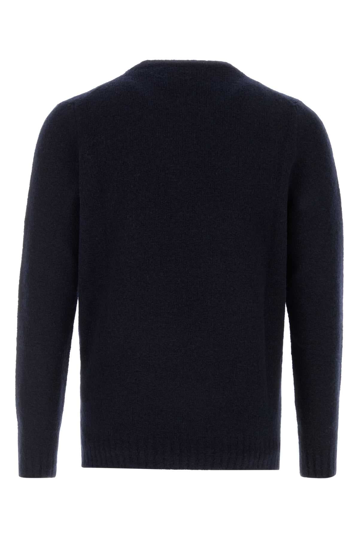 Midnight blue stretch wool blend sweater - мініатюра 2