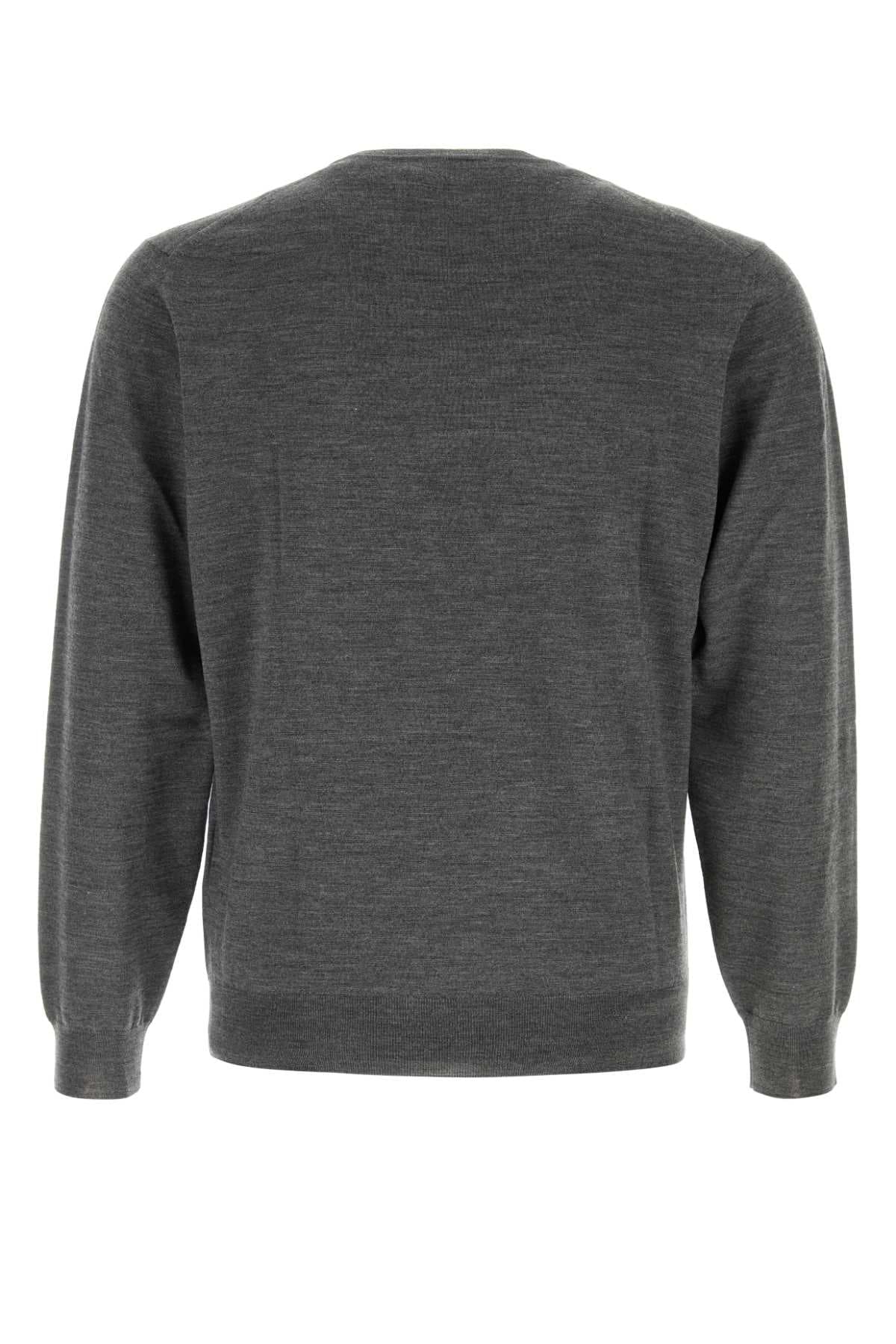 Dark grey wool sweater - мініатюра 2