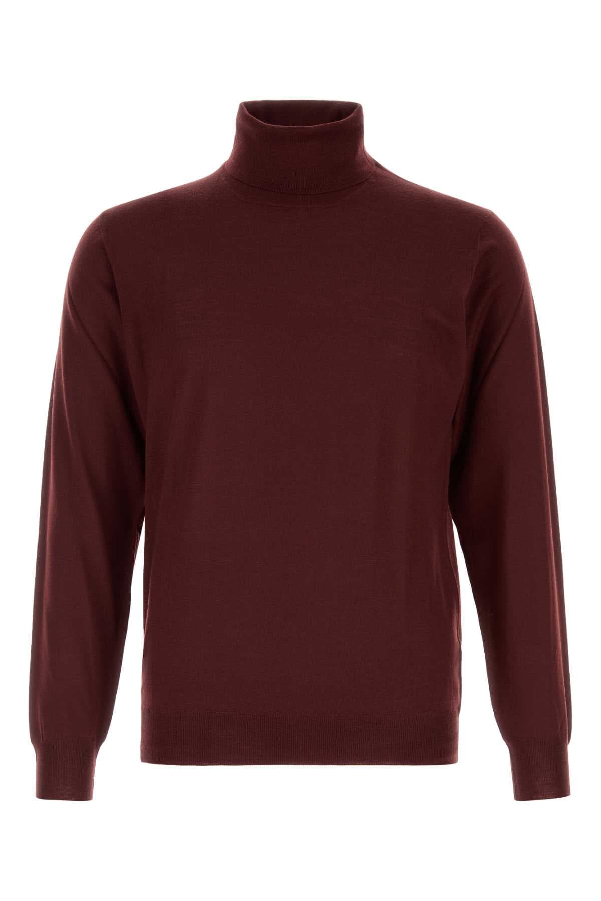 Burgundy wool sweater