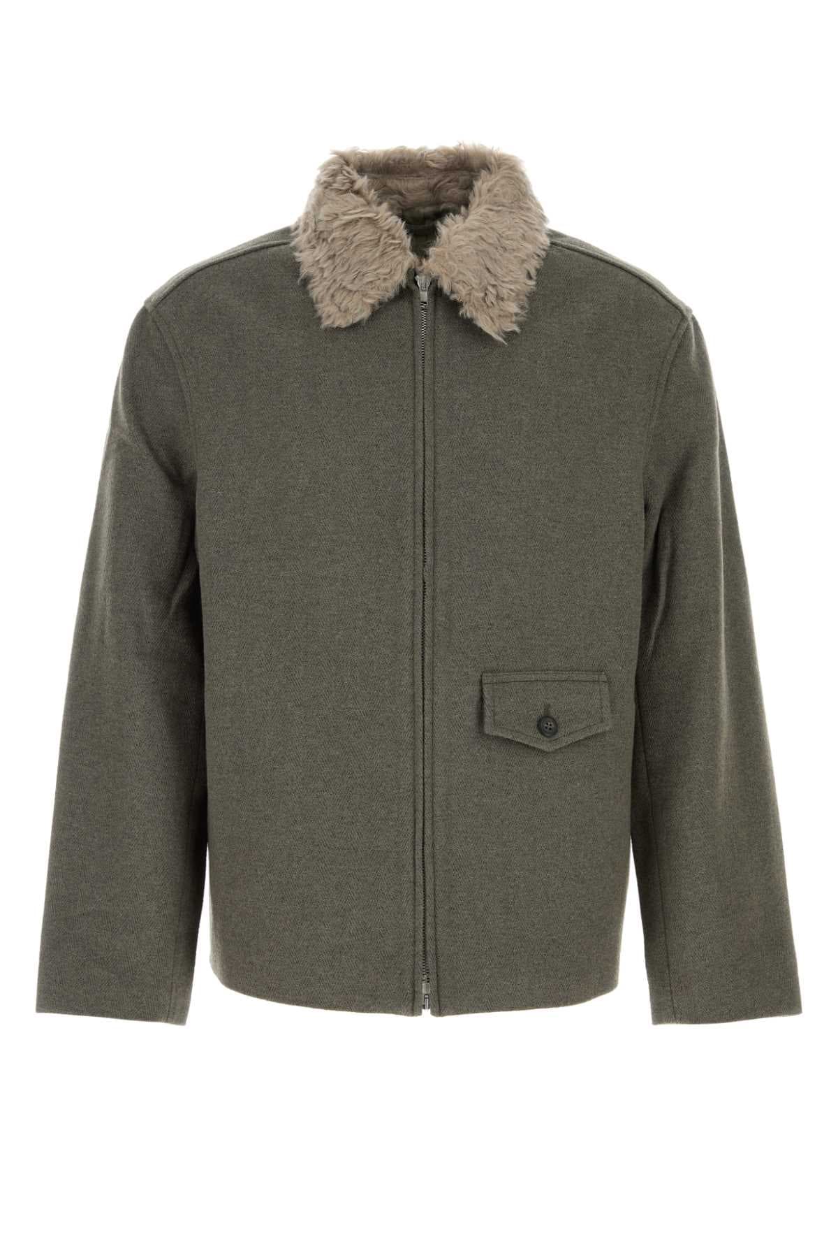 Dark grey wool blend jacket