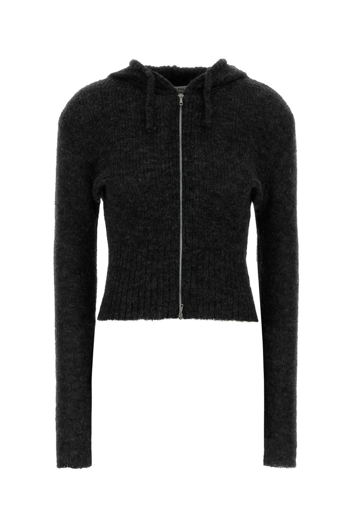 Charcoal alpaca blend sweatshirt