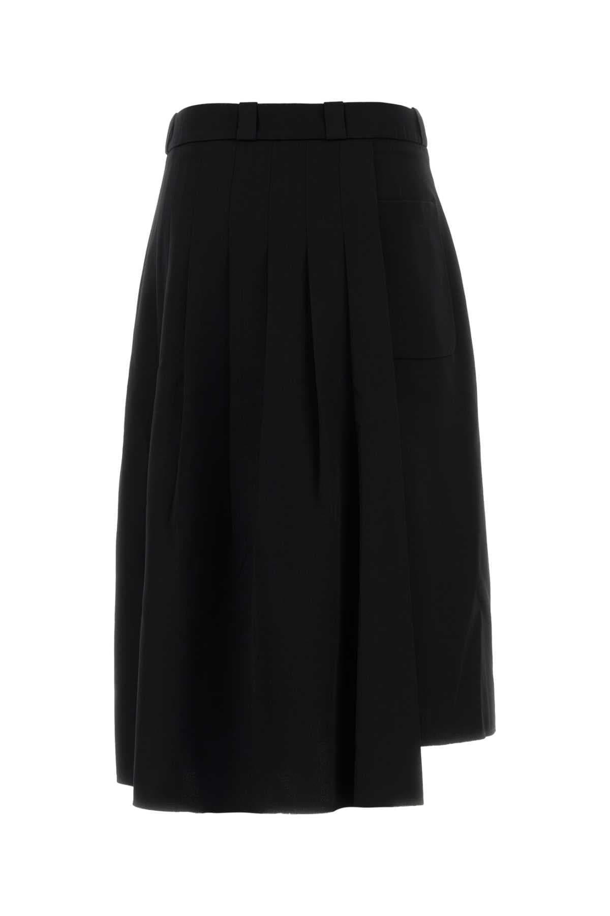 Black gabardine Origami skirt - мініатюра 2