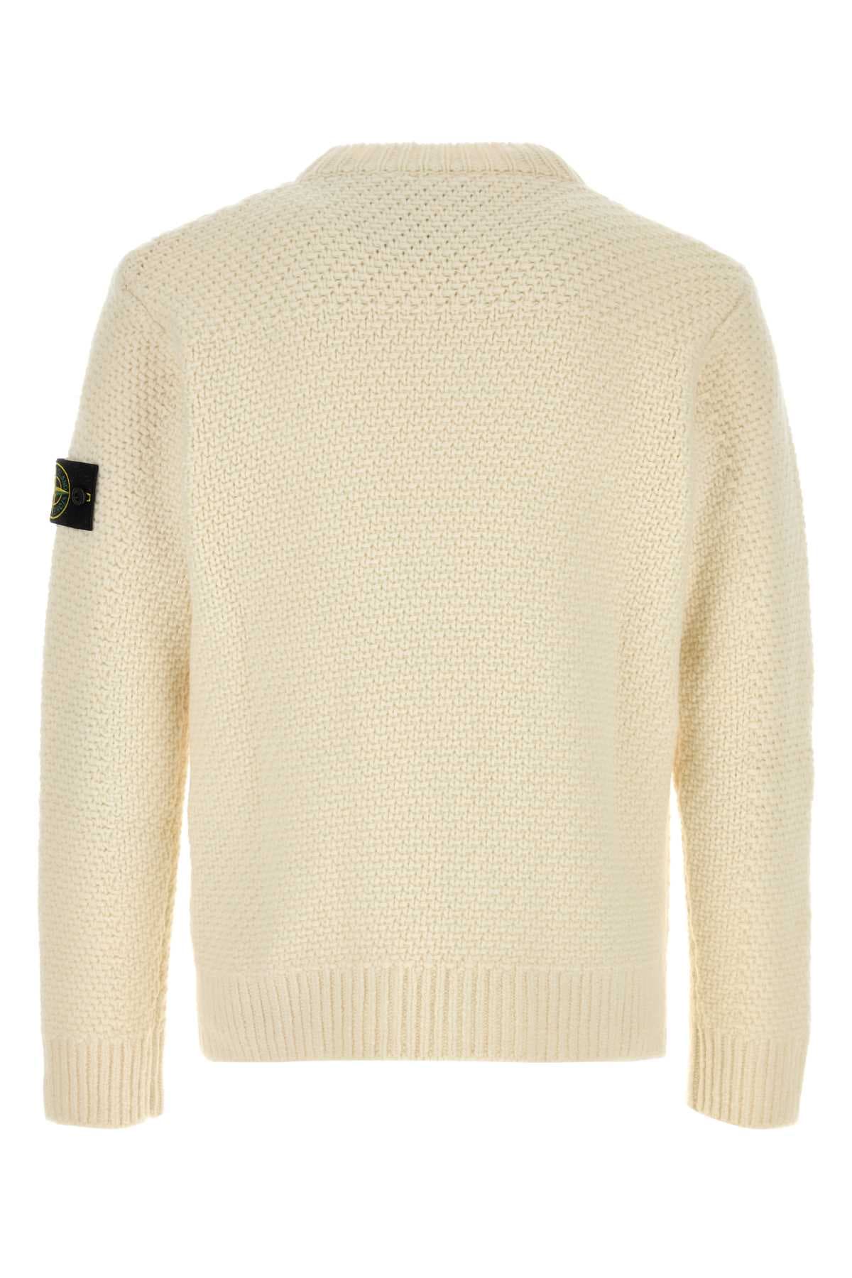 White wool blend sweater - мініатюра 2
