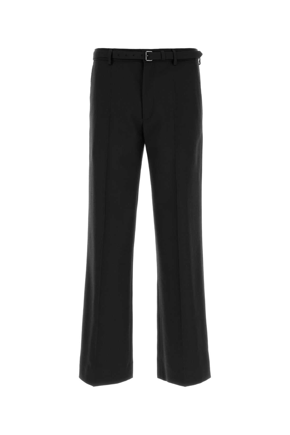 Black wool pant