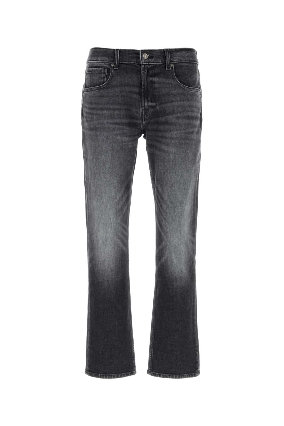 Black stretch denim jeans