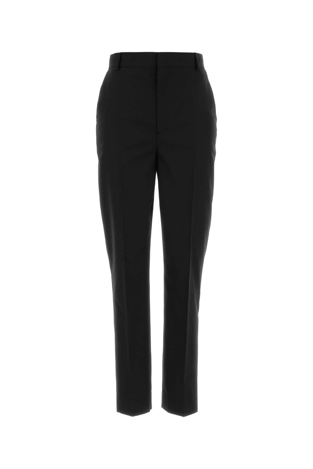Black wool pant