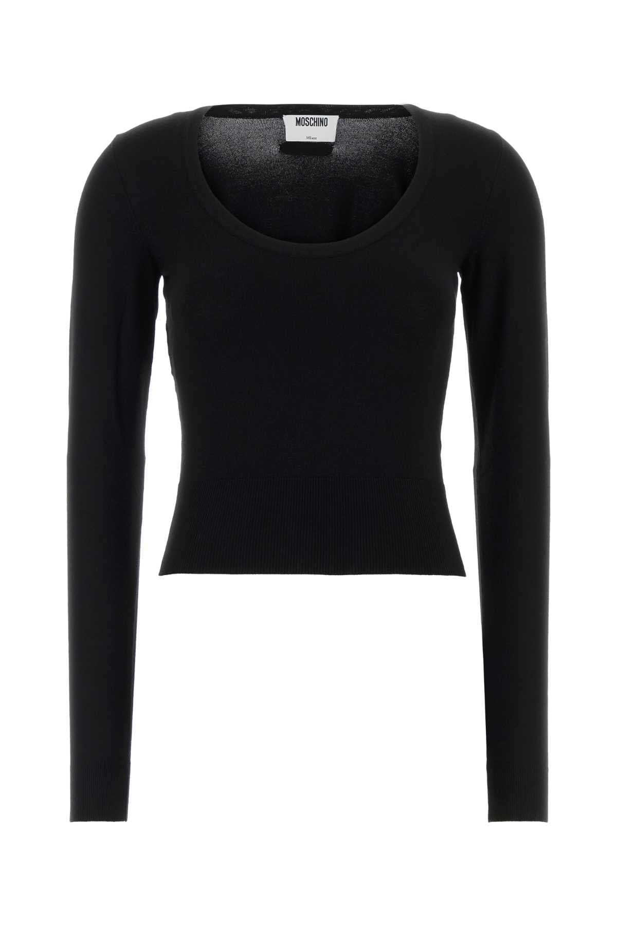Black viscose blend sweater