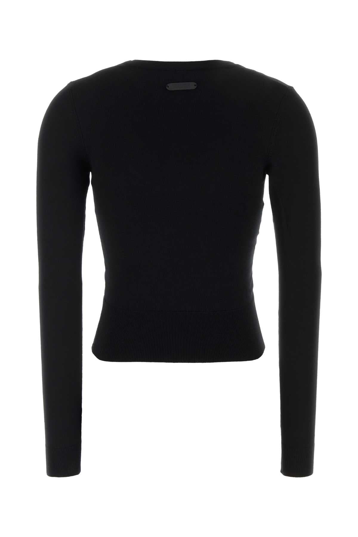 Black viscose blend sweater - мініатюра 2
