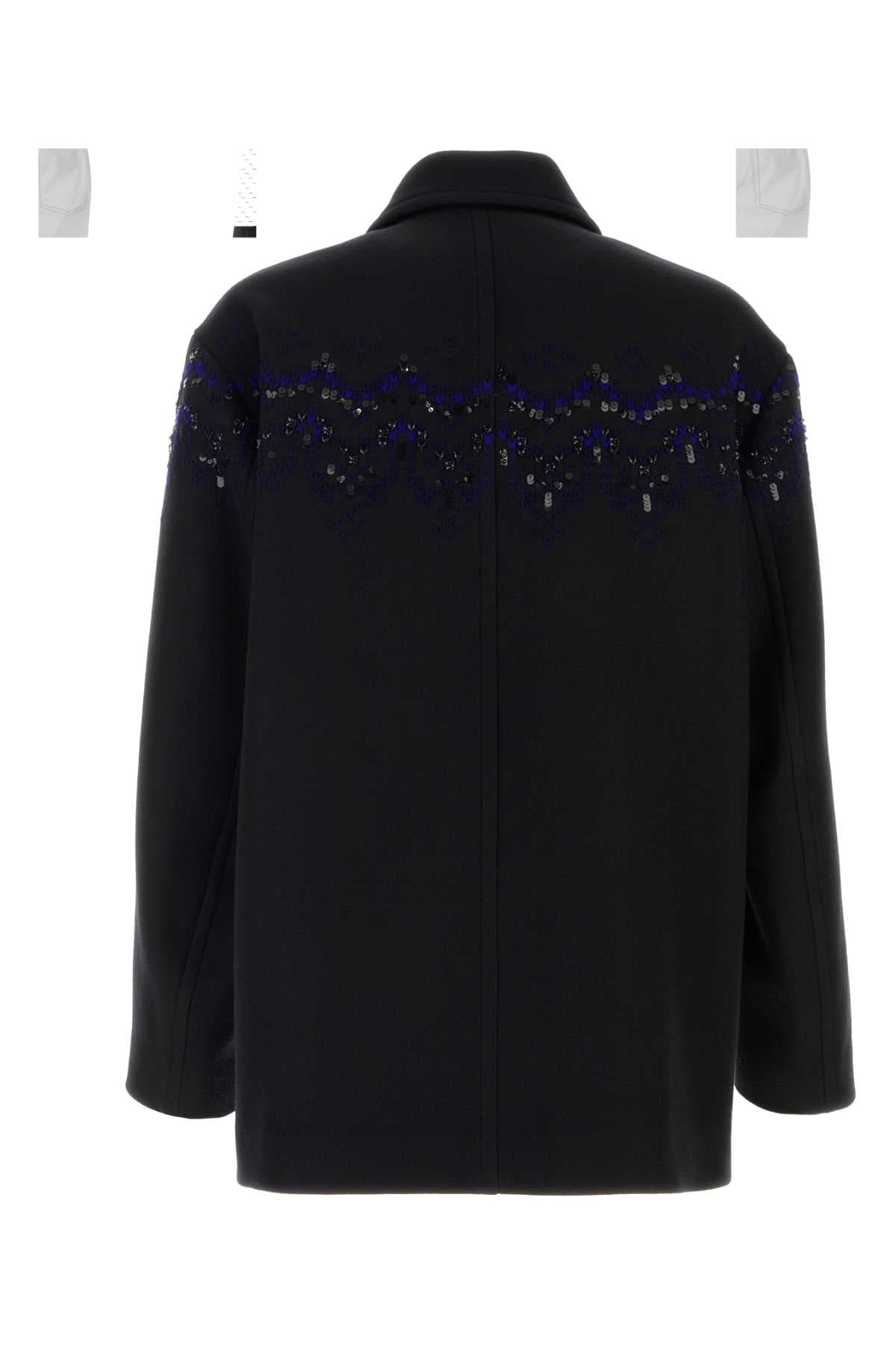 Black wool blend Randale coat - мініатюра 2