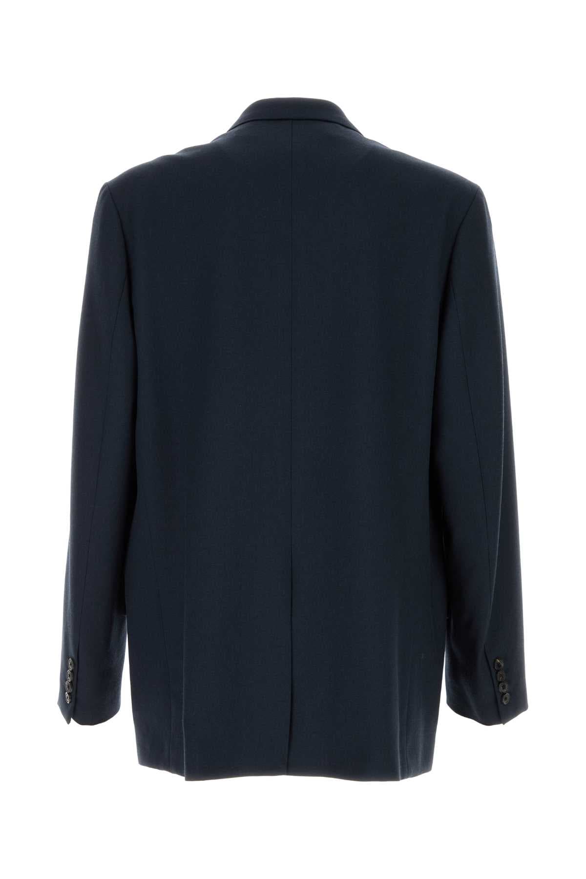 Navy blue wool Bosier oversize blazer - мініатюра 2