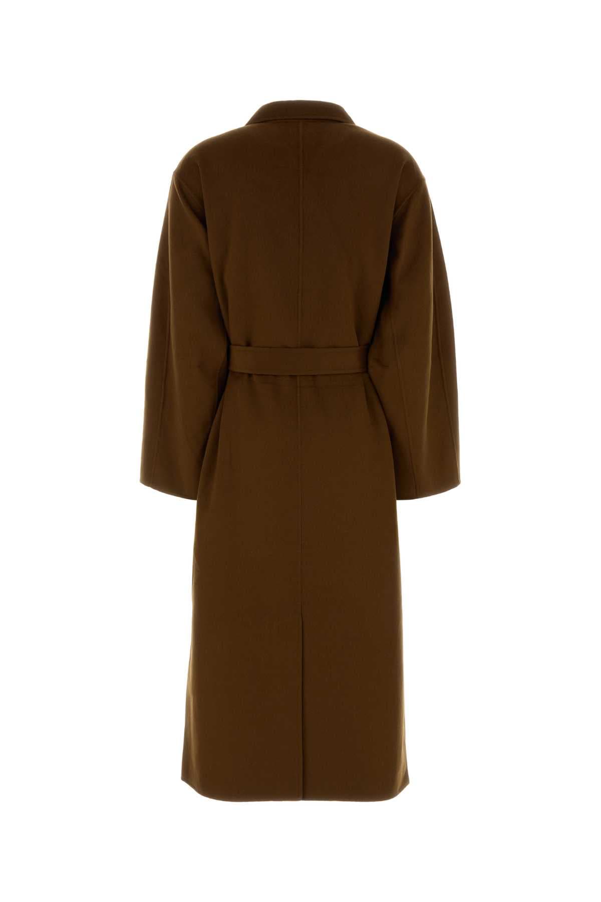 Brown cashmere coat - мініатюра 2