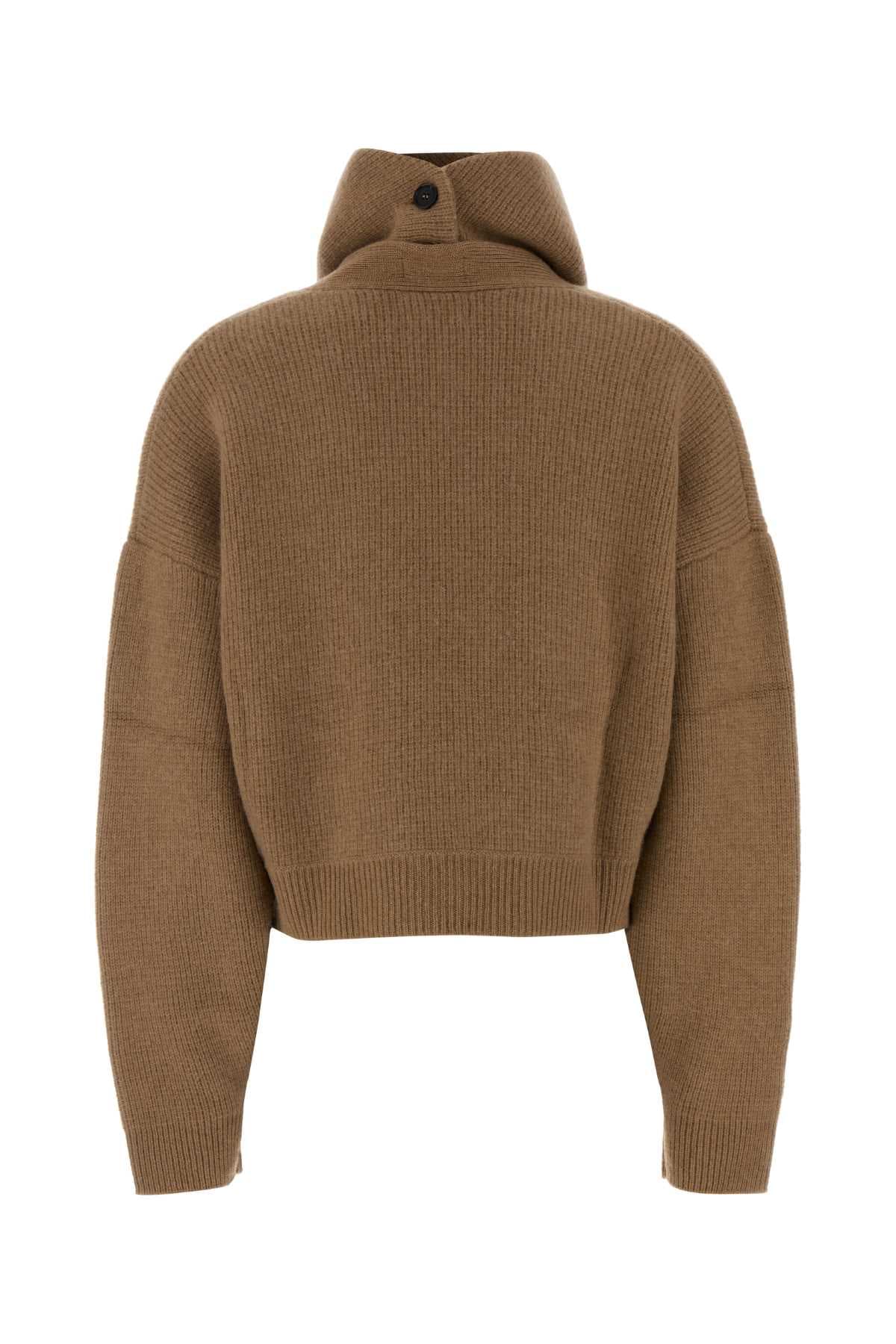 Camel cashmere cardigan - мініатюра 2