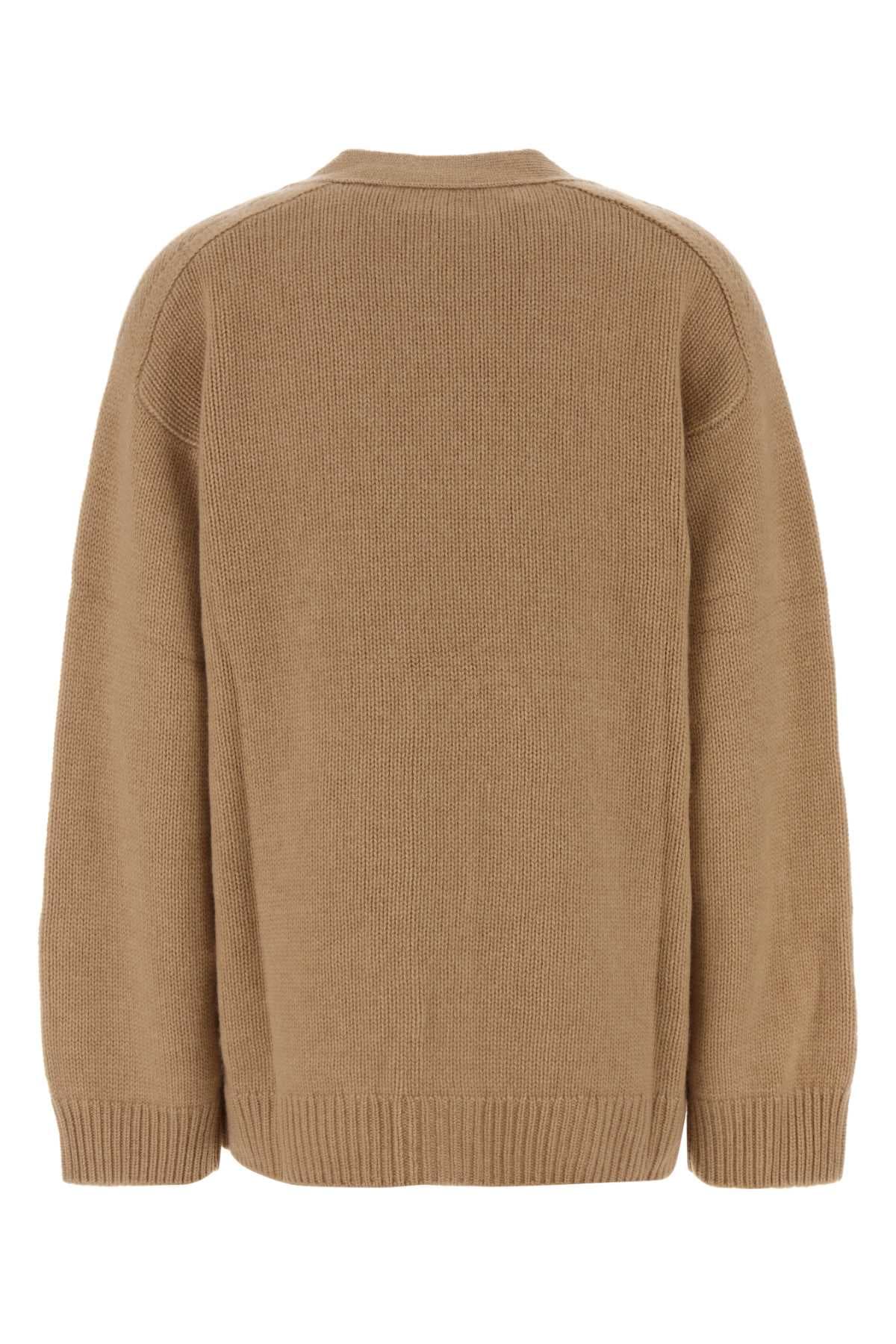 Camel cashmere cardigan - мініатюра 2