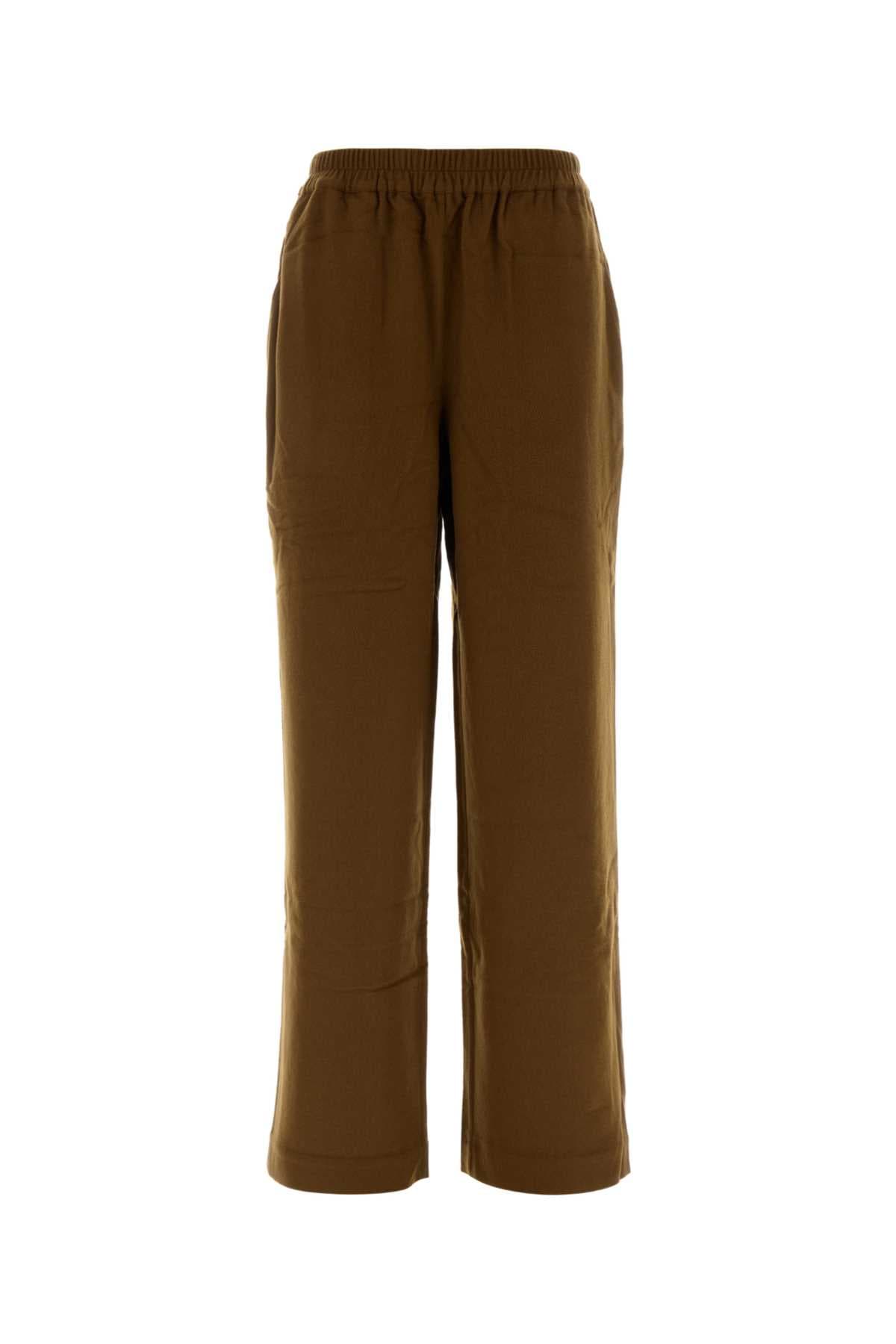 Brown cashmere joggers