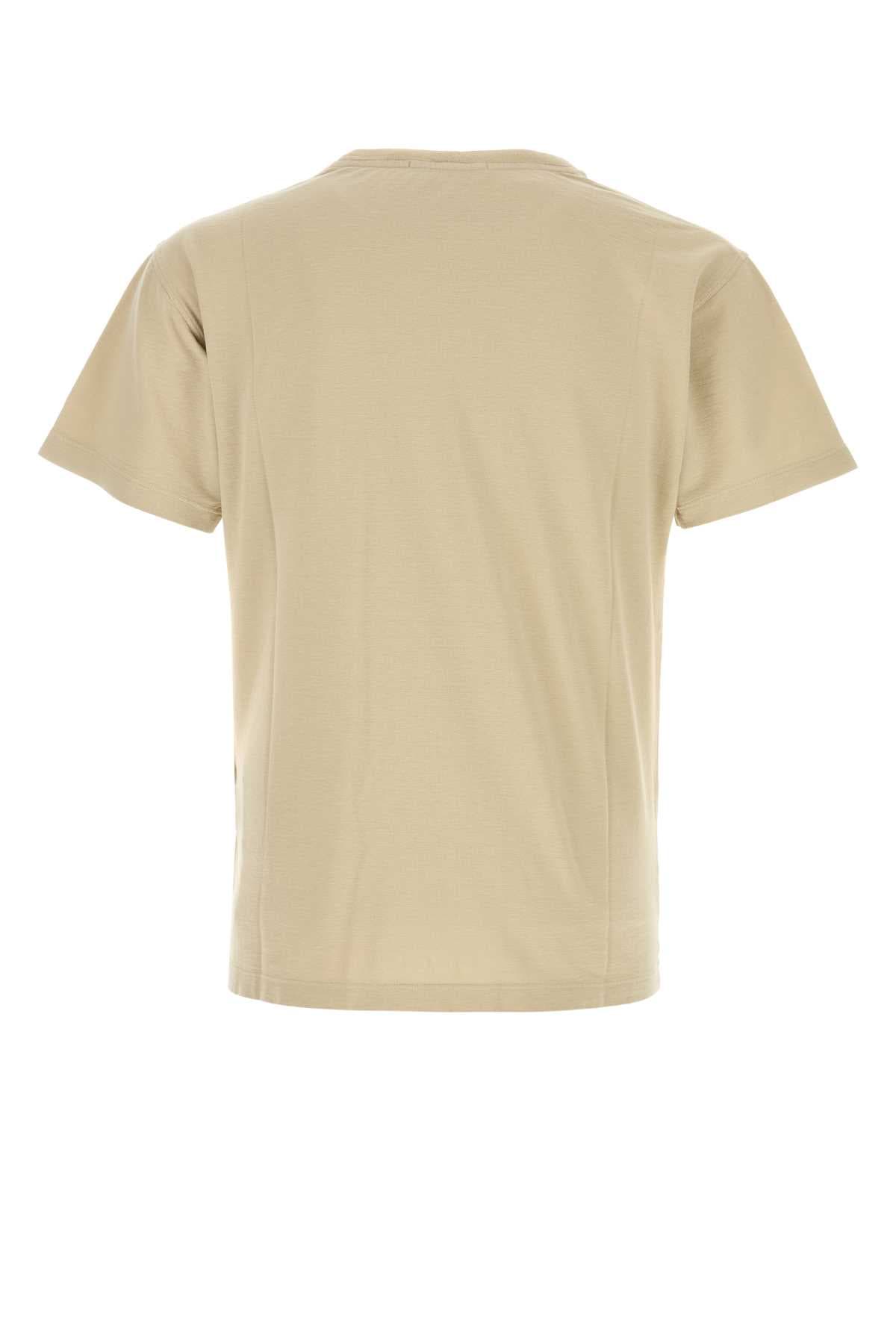 Beige cotton t-shirt - мініатюра 2