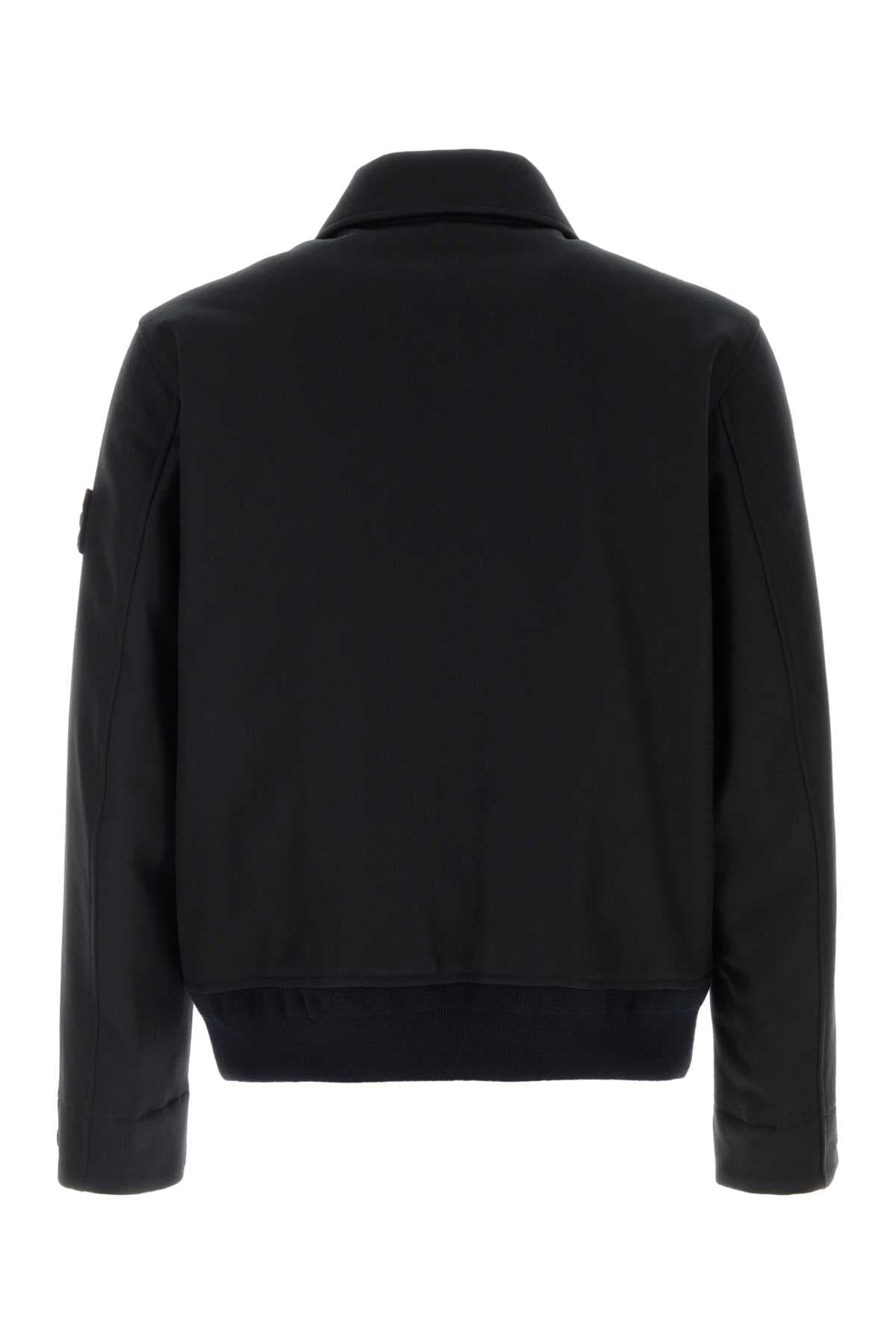 Black wool blend jacket - мініатюра 2