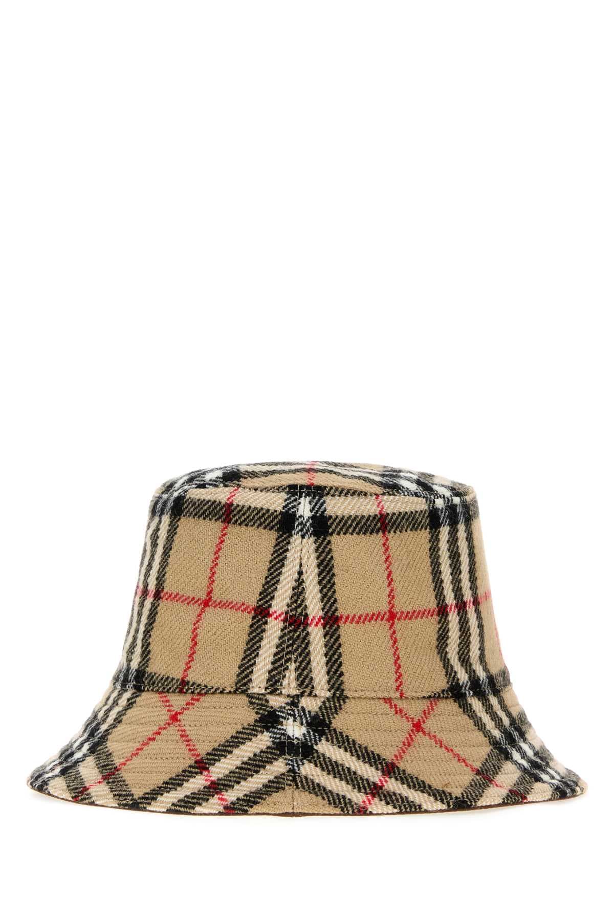 Embroidered wool reversible bucket hat - мініатюра 2