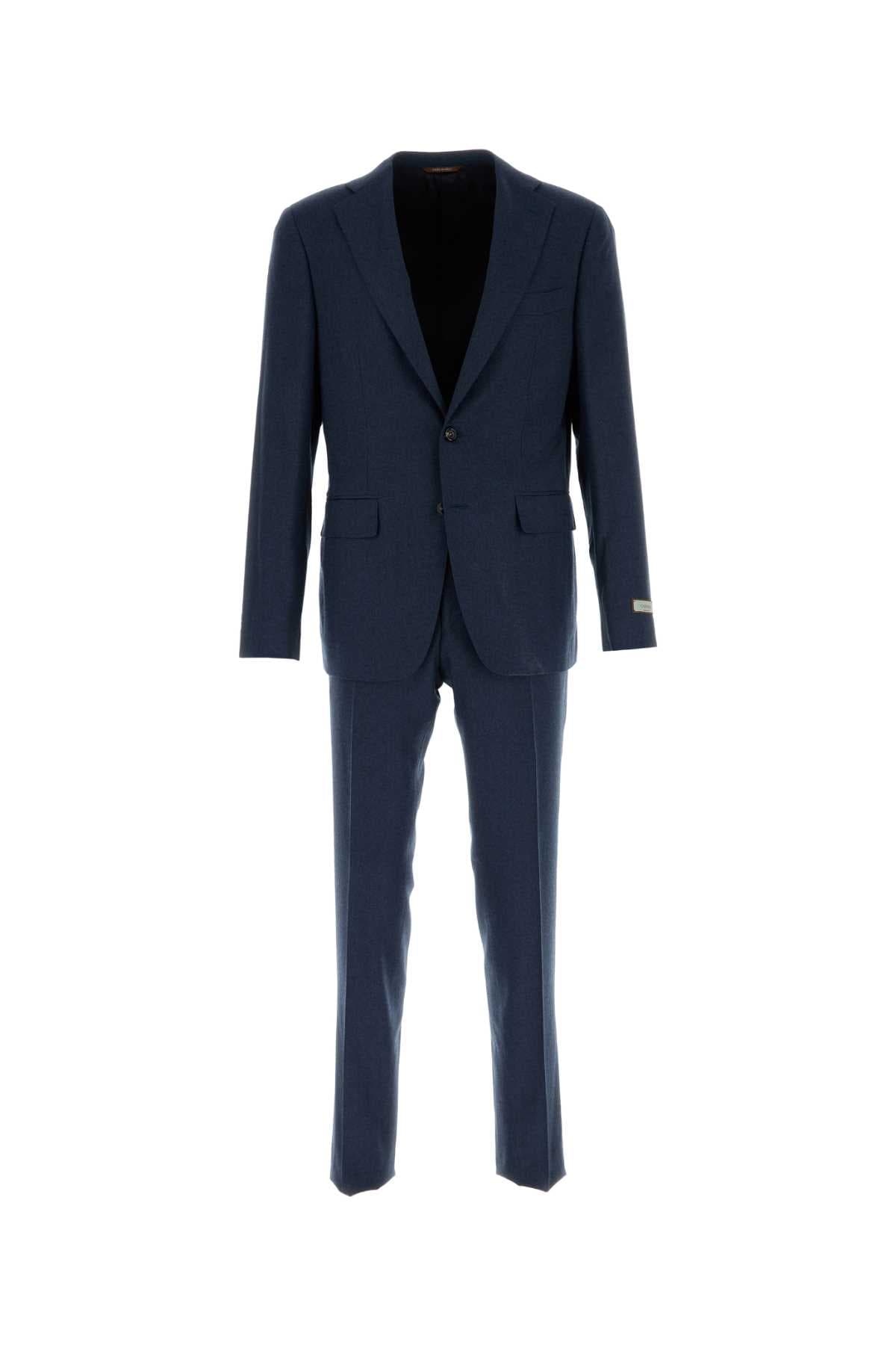 Navy blue wool suit