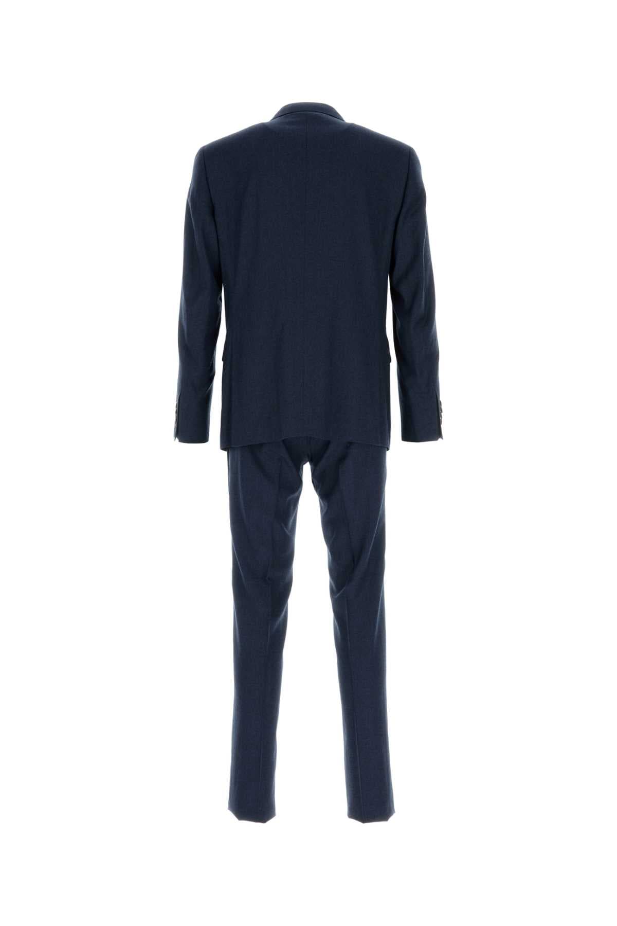 Navy blue wool suit - мініатюра 2