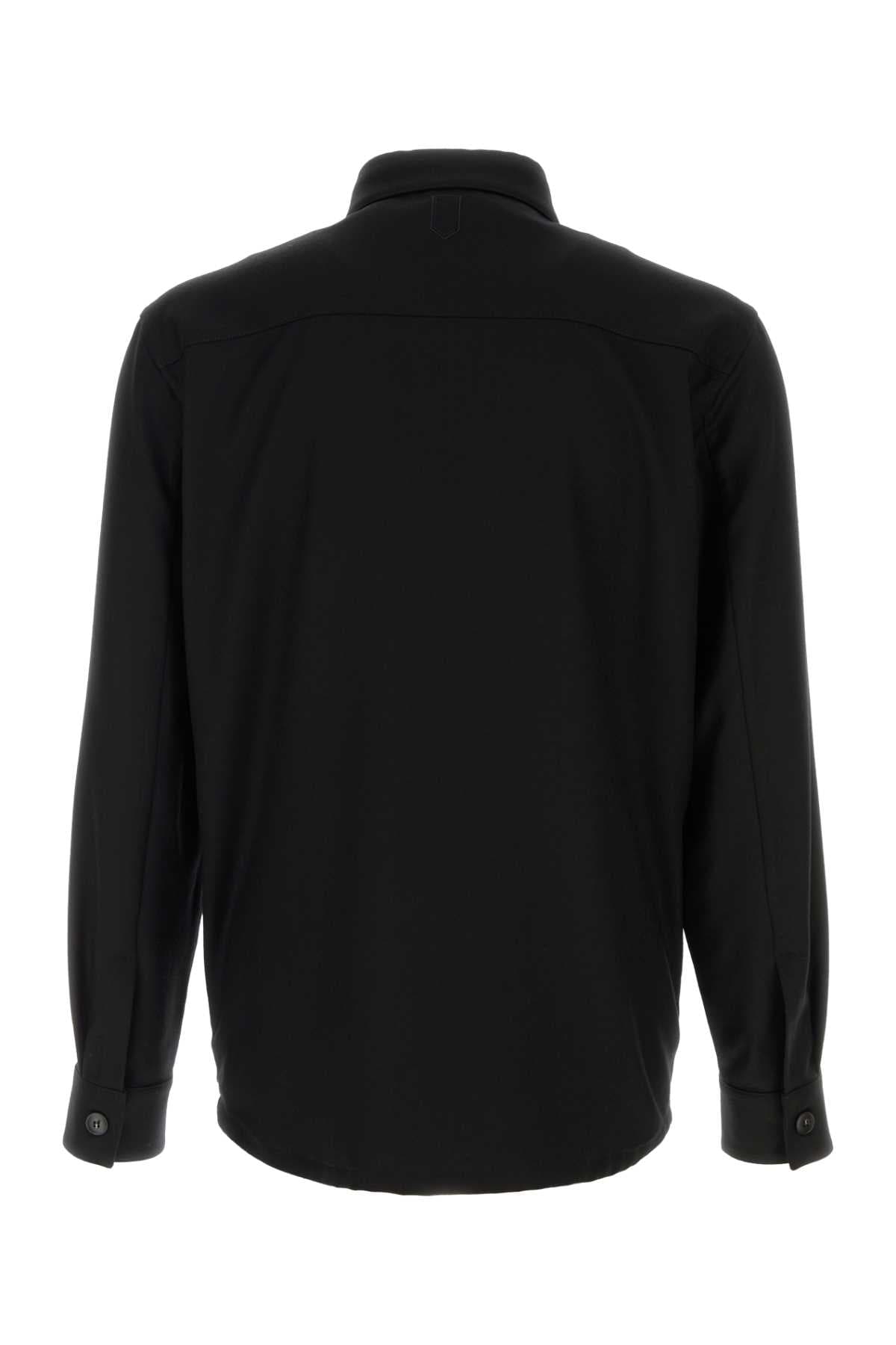 Black wool shirt - мініатюра 2