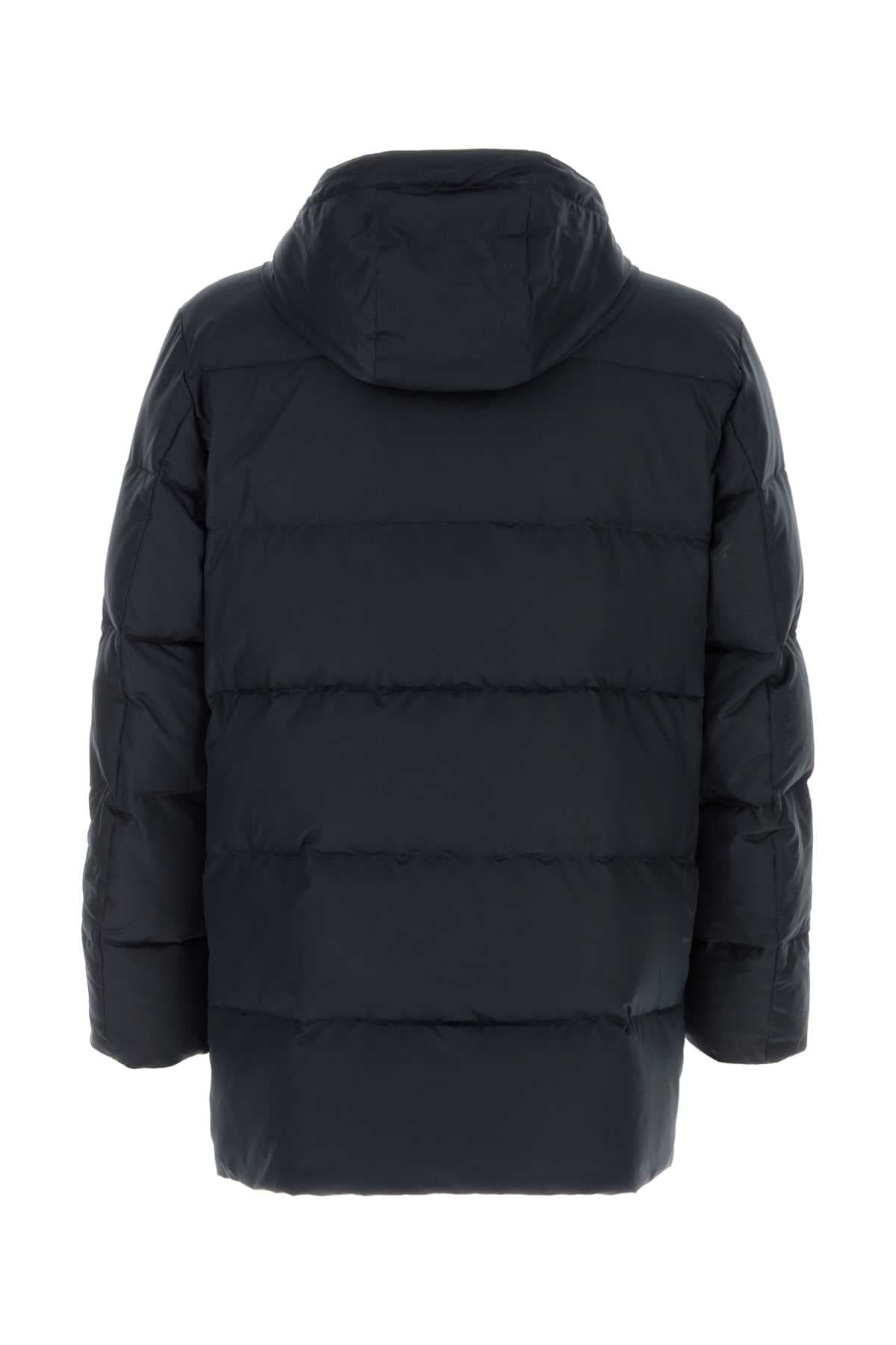 Navy blue polyester down jacket - мініатюра 2