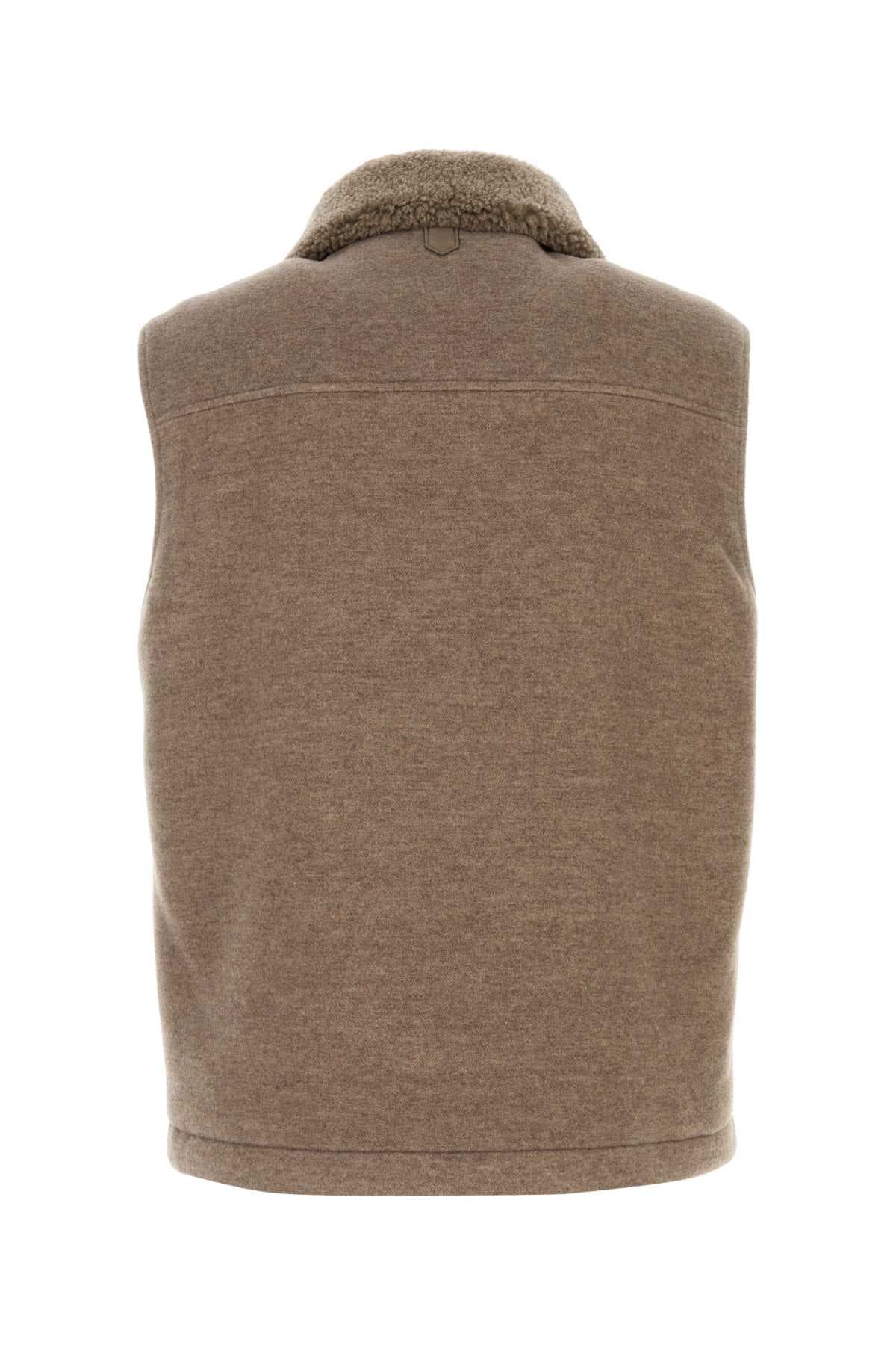 Cappuccino wool blend vest - мініатюра 2