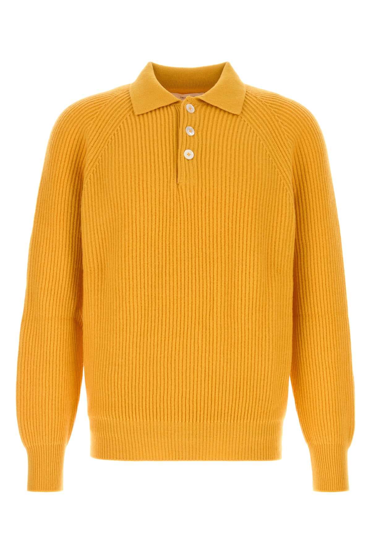 Pastel orange cashmere Diana polo shirt