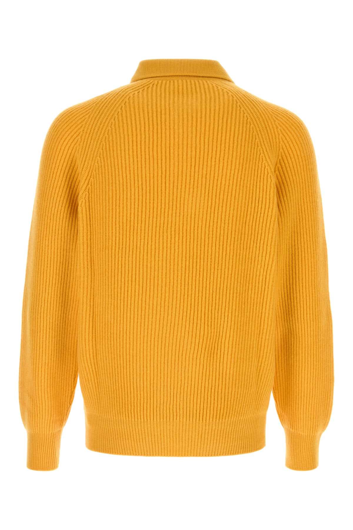 Pastel orange cashmere Diana polo shirt - мініатюра 2