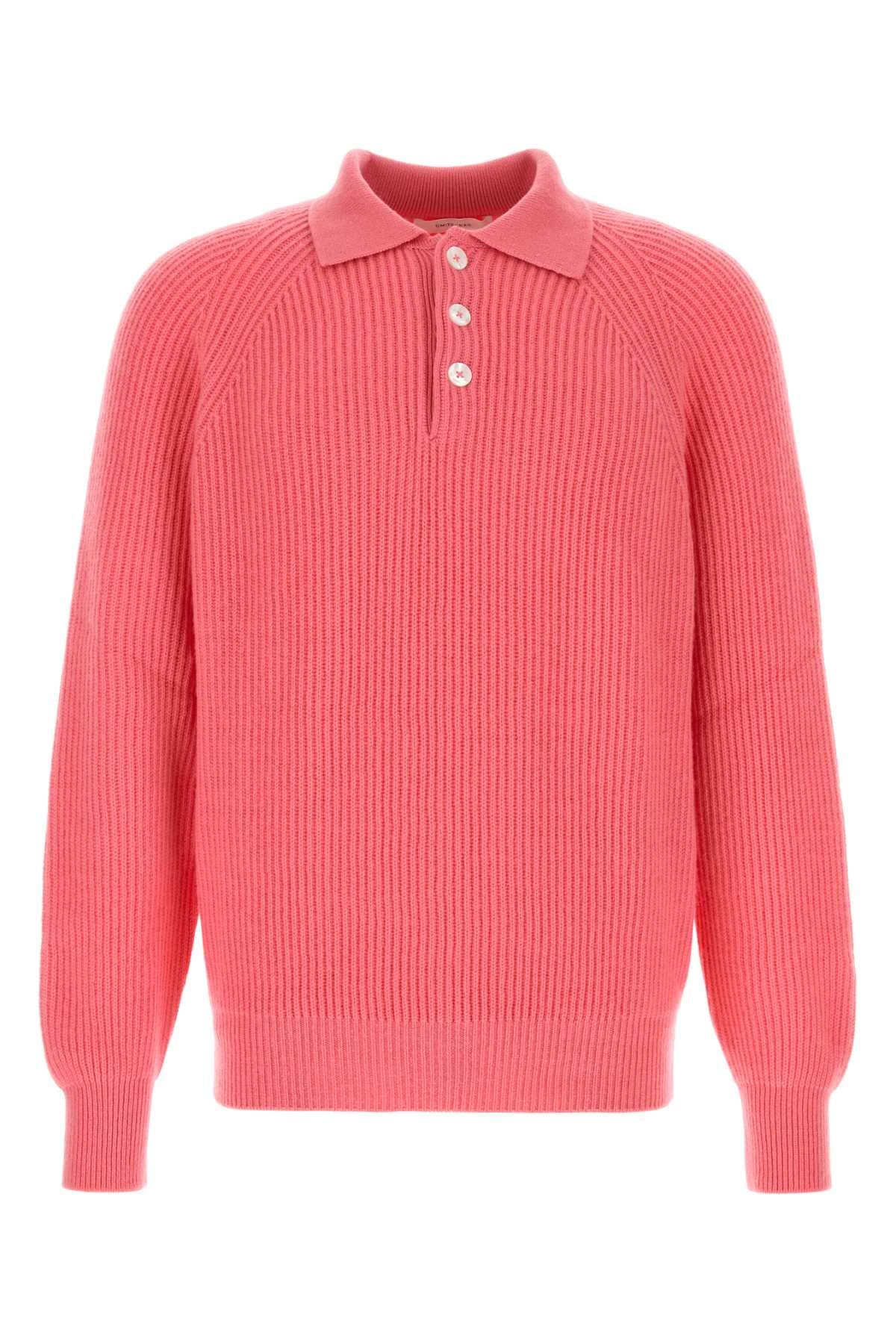 Pink cashmere Diana polo shirt