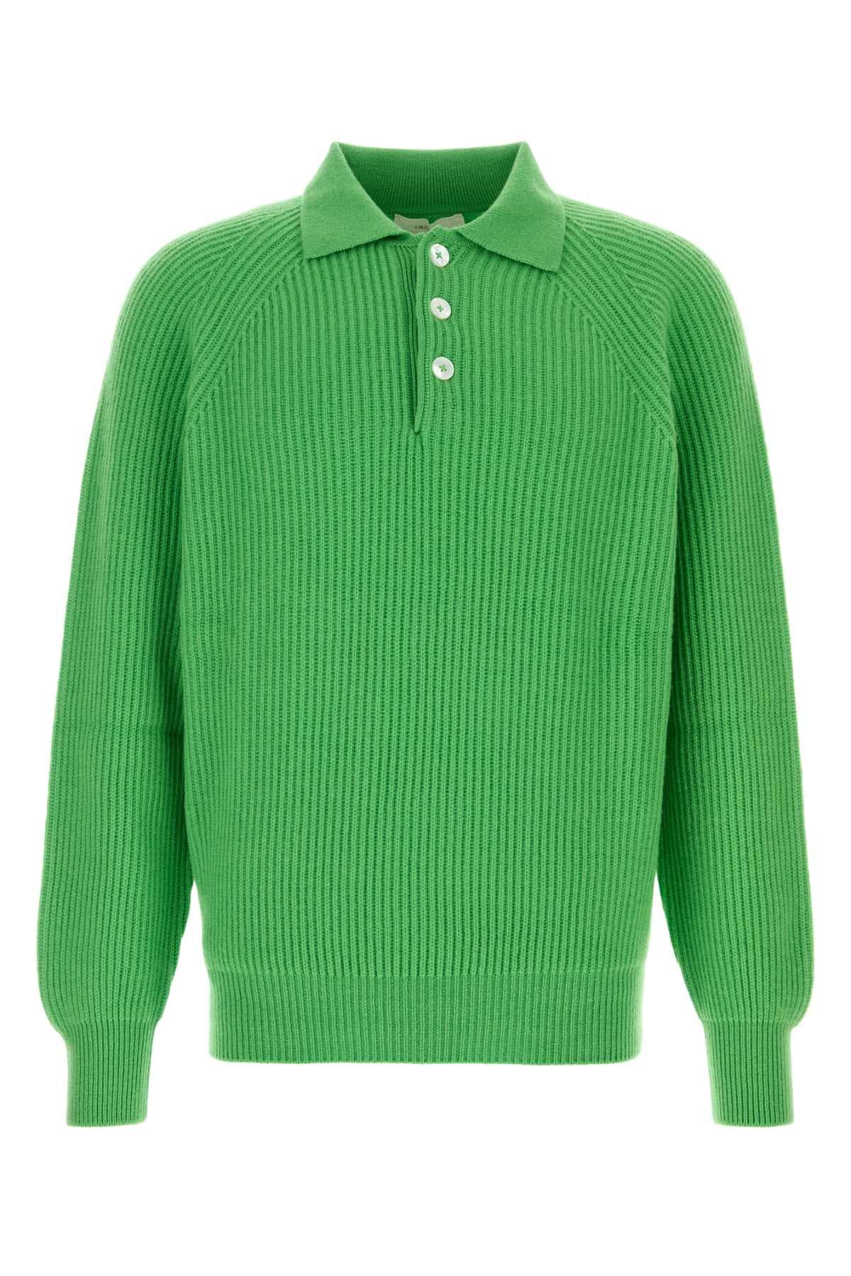Green cashmere Diana polo shirt