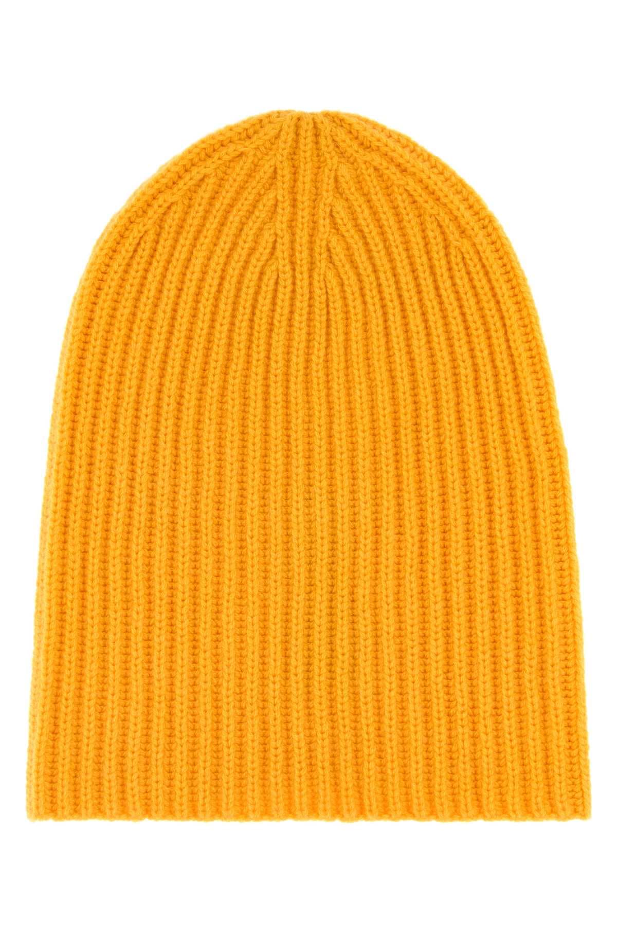 Yellow cashmere Paradiso beanie hat