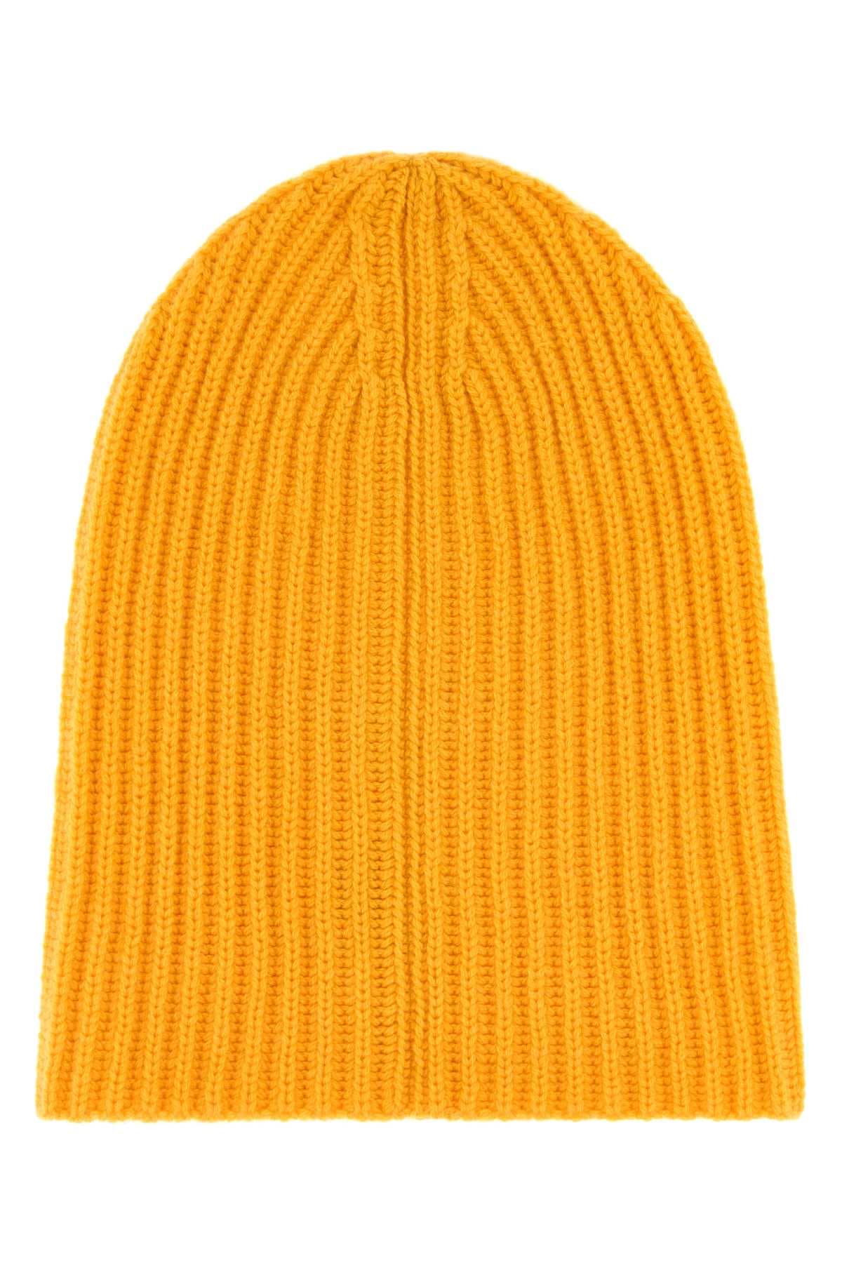 Yellow cashmere Paradiso beanie hat - мініатюра 2