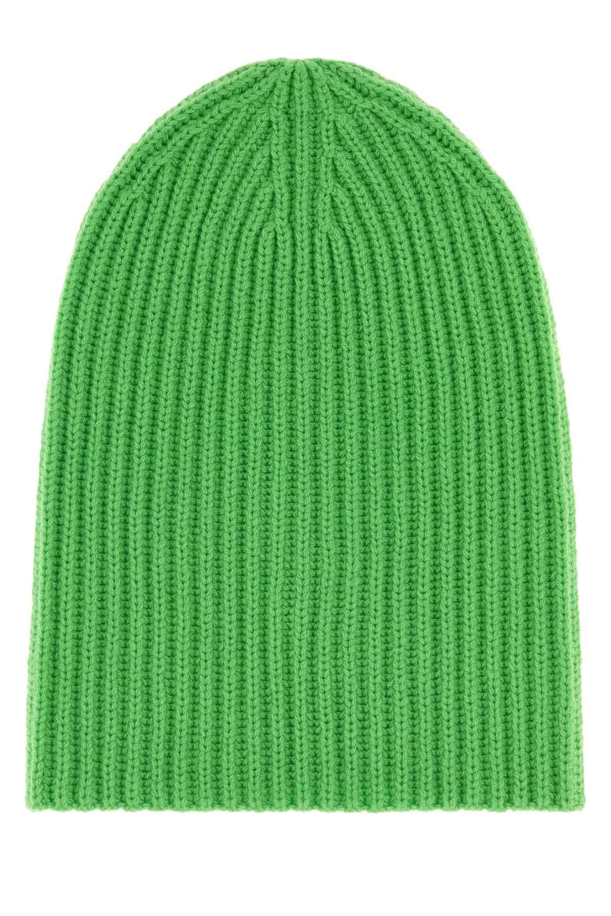 Green cashmere Paradiso beanie hat