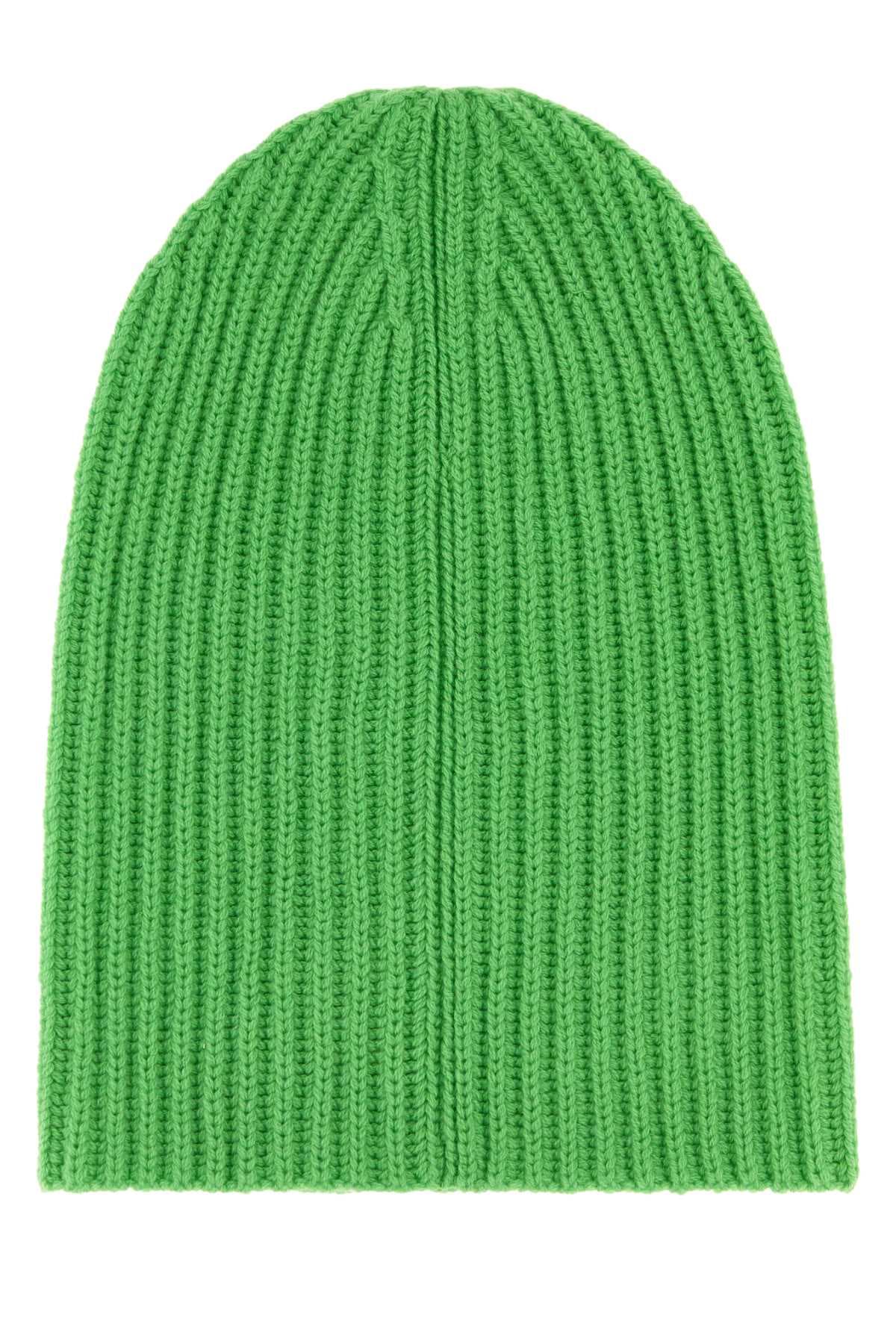 Green cashmere Paradiso beanie hat - мініатюра 2