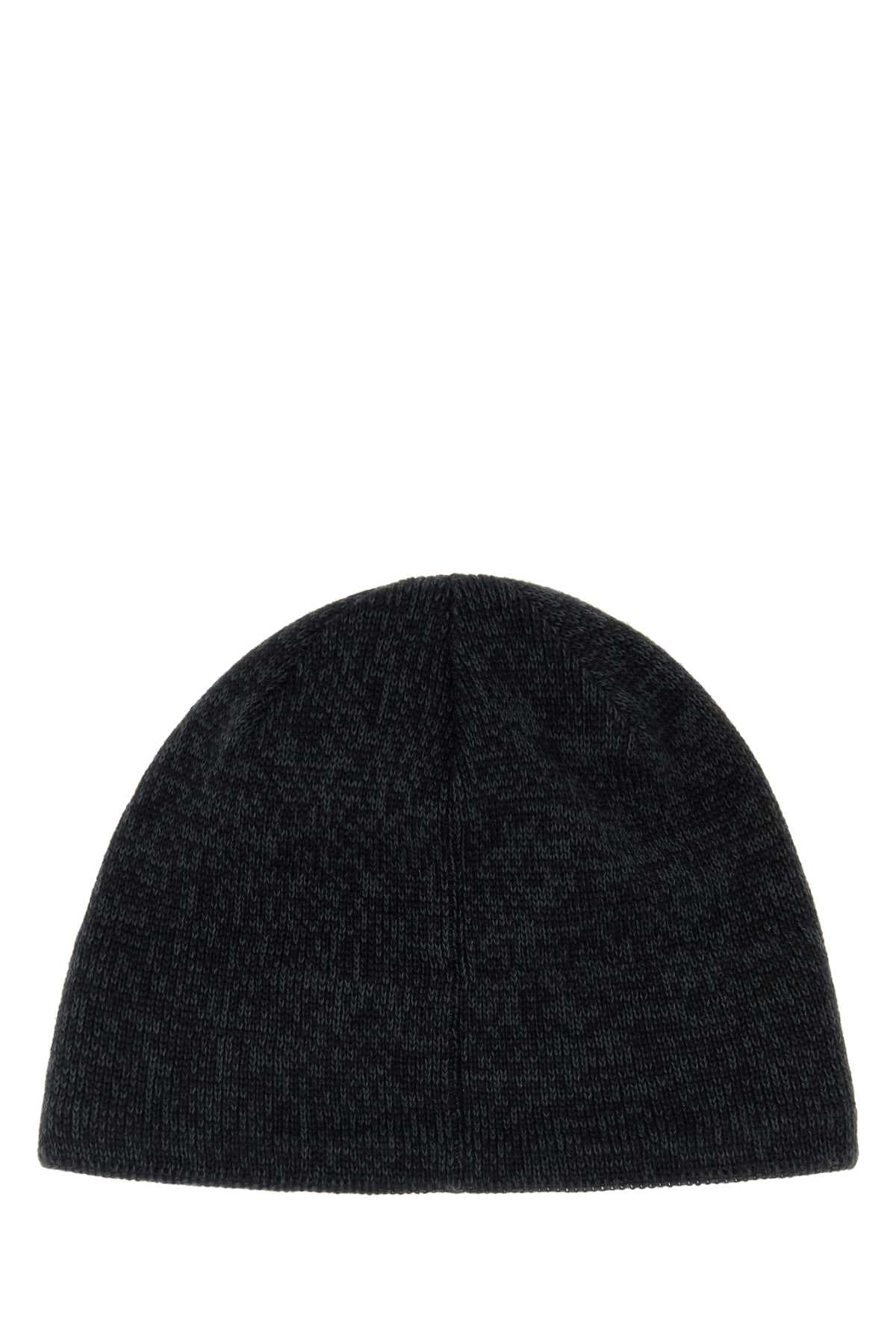 Melange black knit Jim beanie hat - мініатюра 2