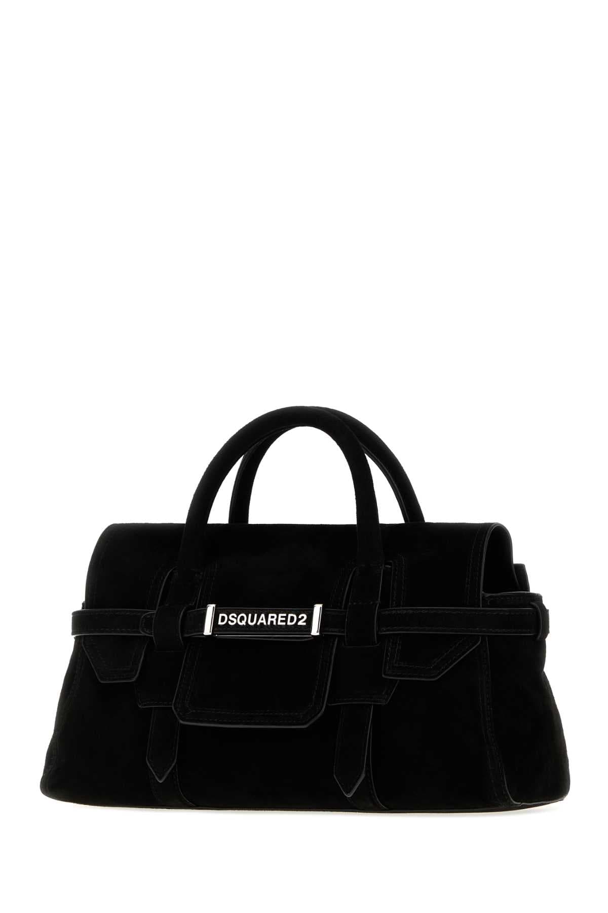 Black suede Twin handbag - мініатюра 2