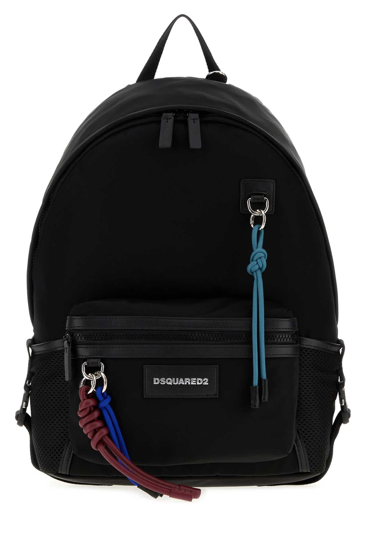 Black nylon Basic backpack
