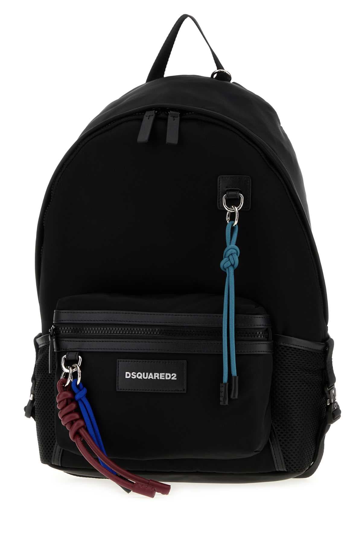 Black nylon Basic backpack - мініатюра 2