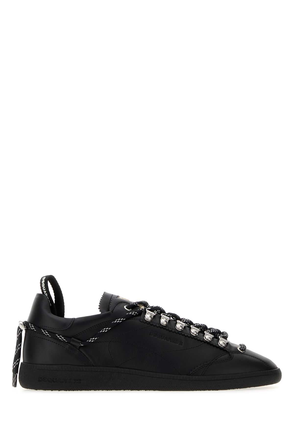 Black nappa leather Dsquared2 Rebels sneakers