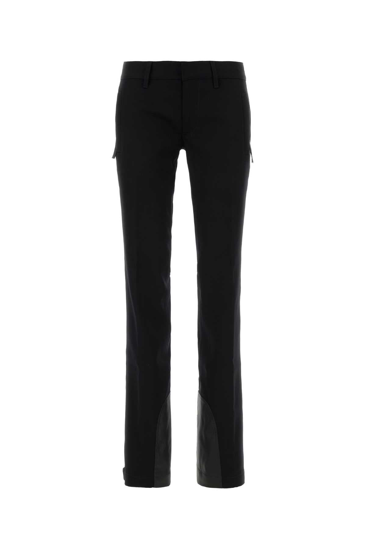 Black wool pant
