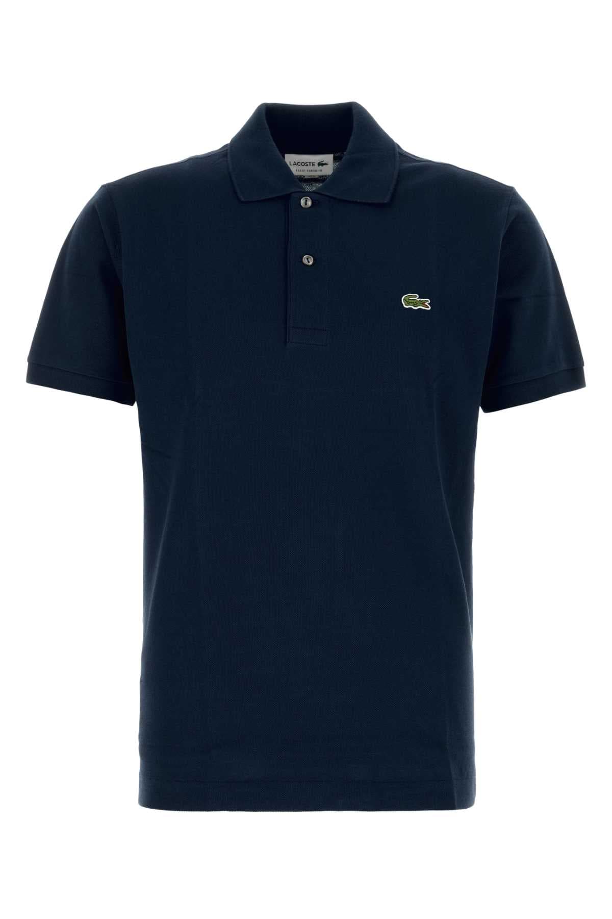 Navy blue piquet polo shirt