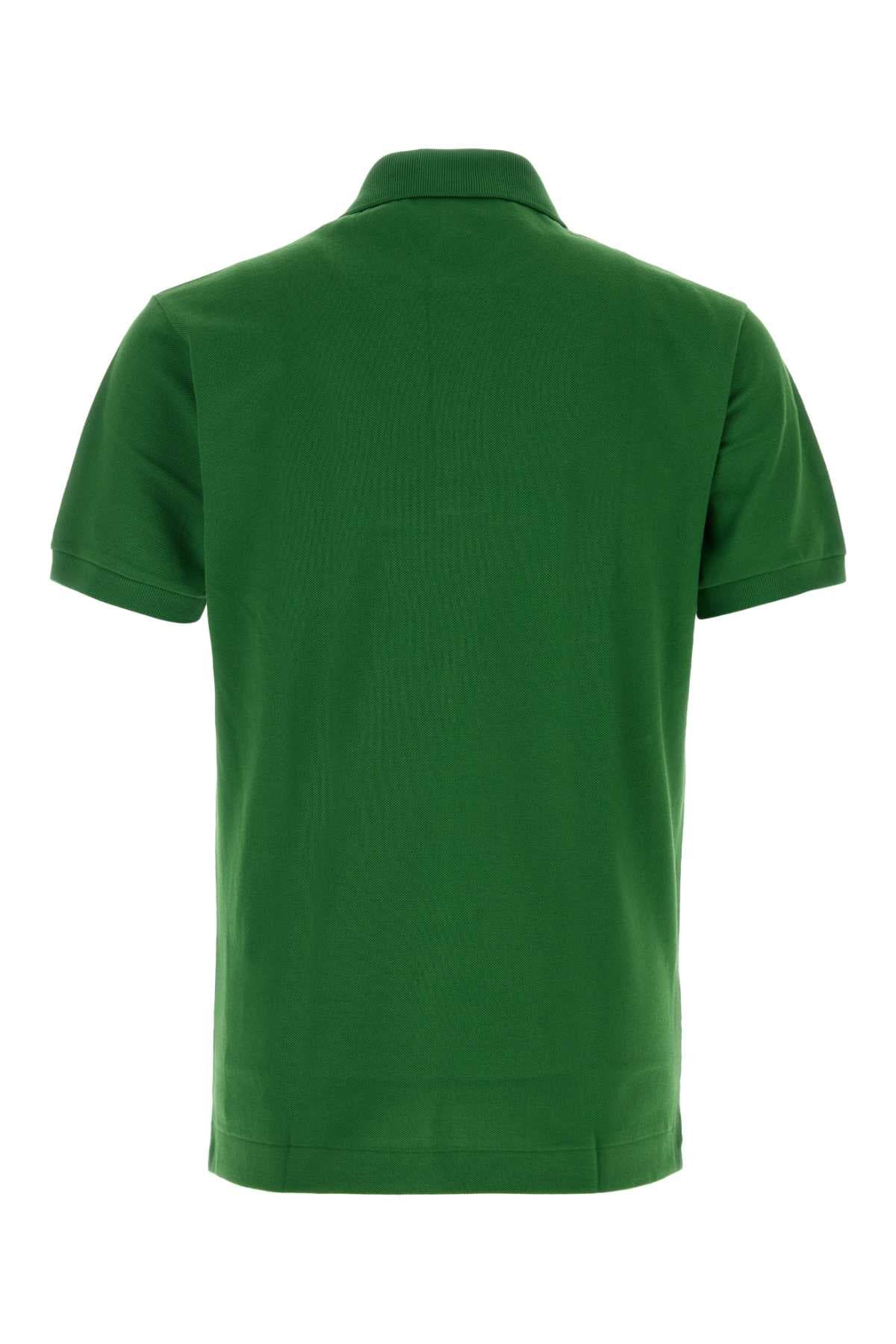 Green piquet polo shirt - мініатюра 2