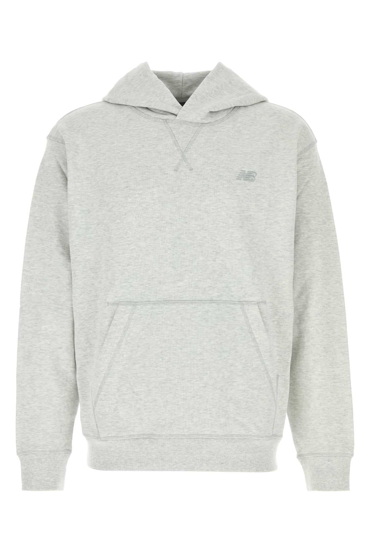 Melange light grey cotton sweatshirt