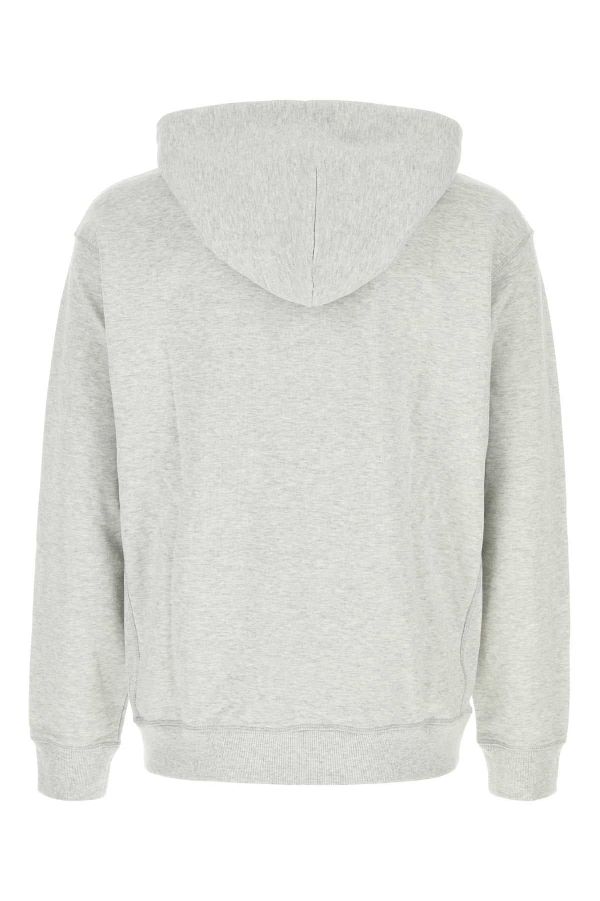 Melange light grey cotton sweatshirt - мініатюра 2