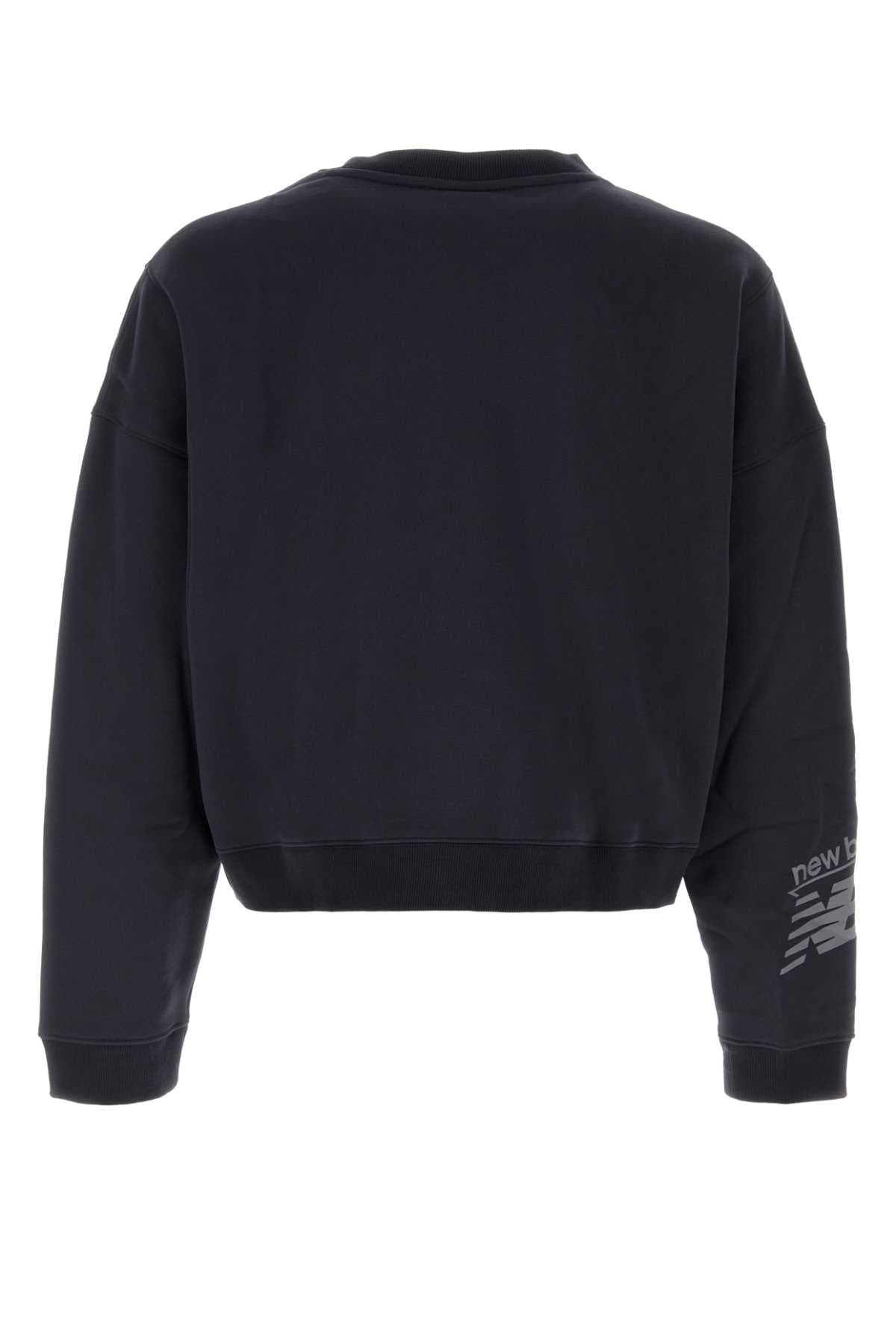 Midnight blue cotton oversize sweatshirt - мініатюра 2