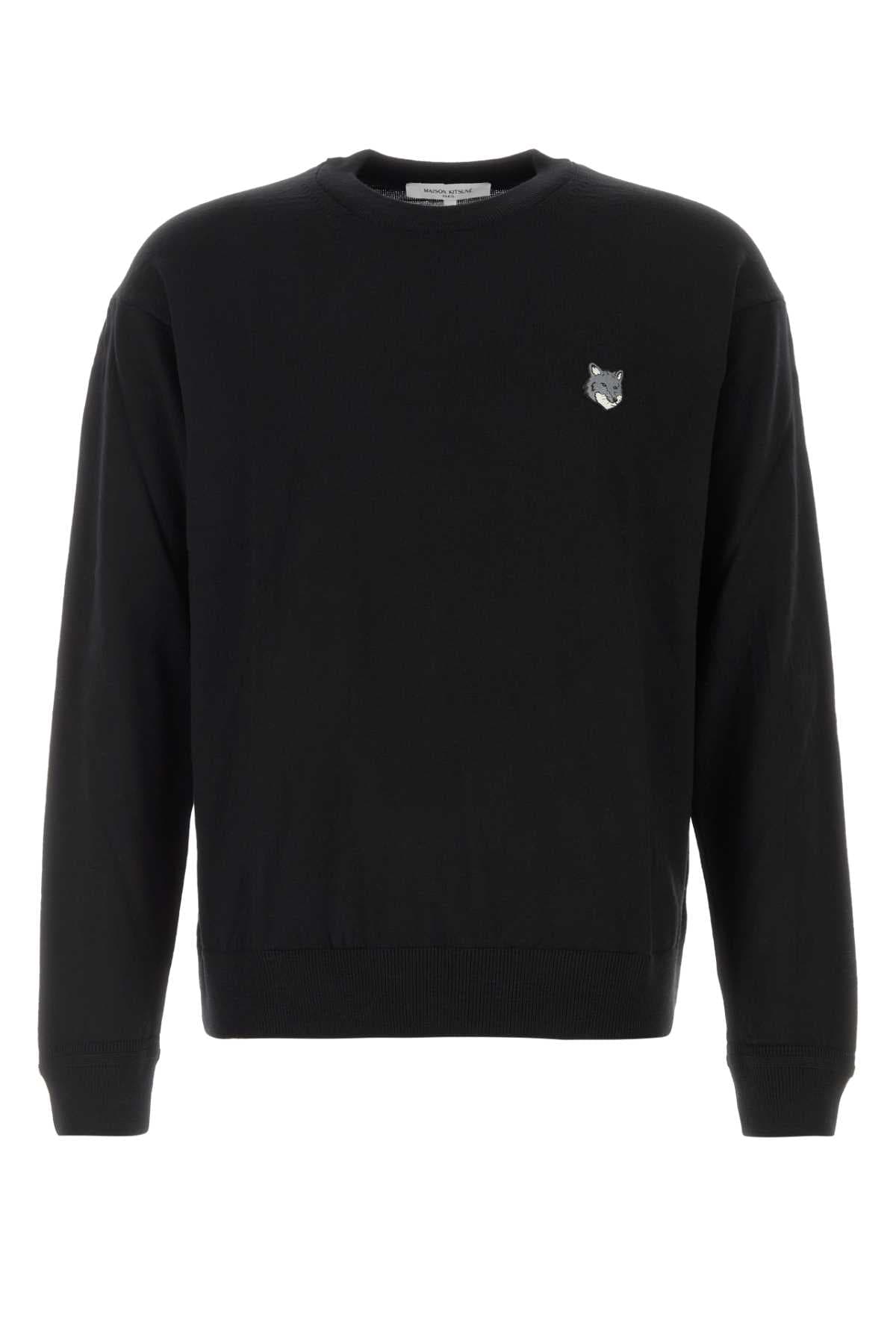 Black wool sweater