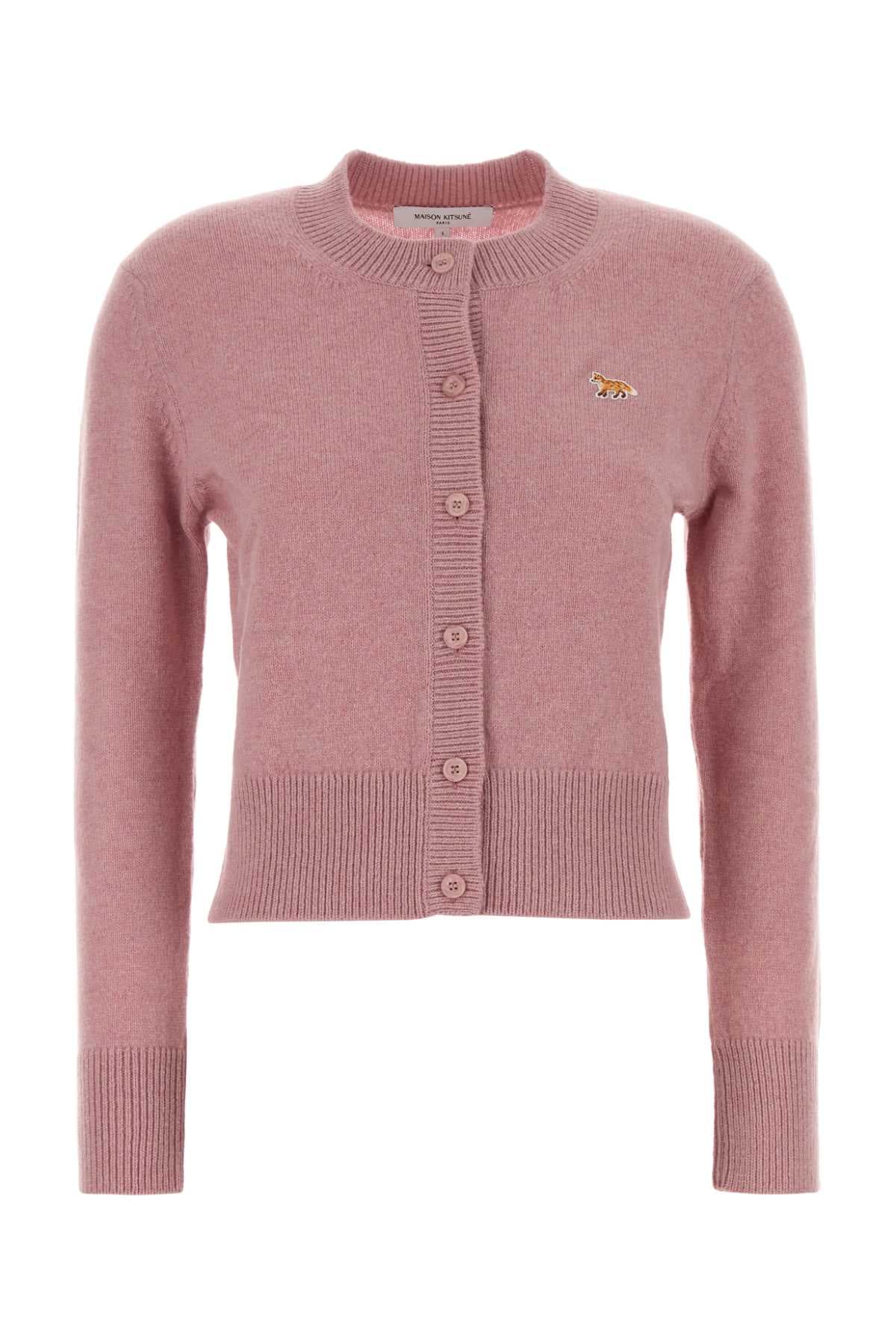 Pink wool cardigan